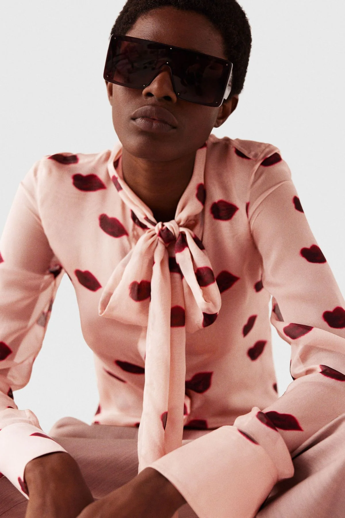 Stella McCartney Lips Print Shirt - Dusty Pink - Image 6