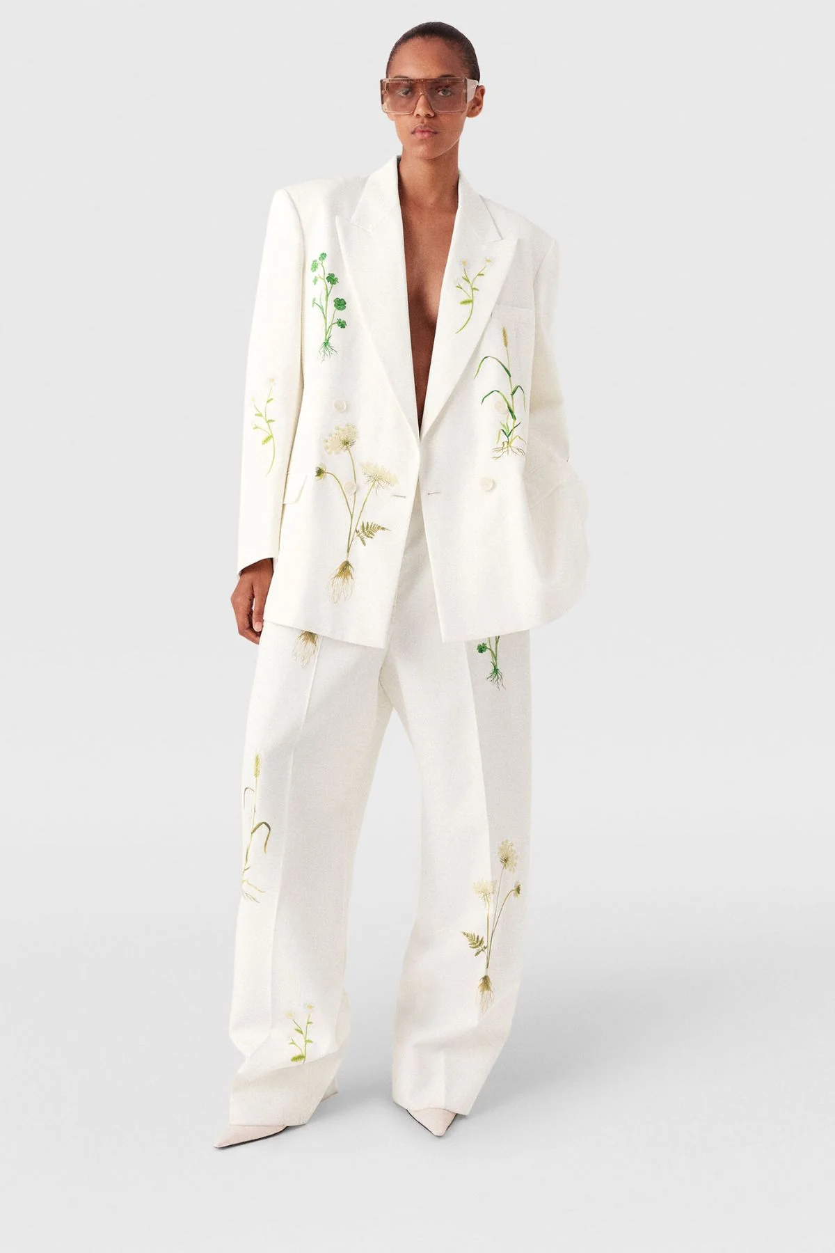 Stella McCartney Floral Trousers - Cream - Image 2