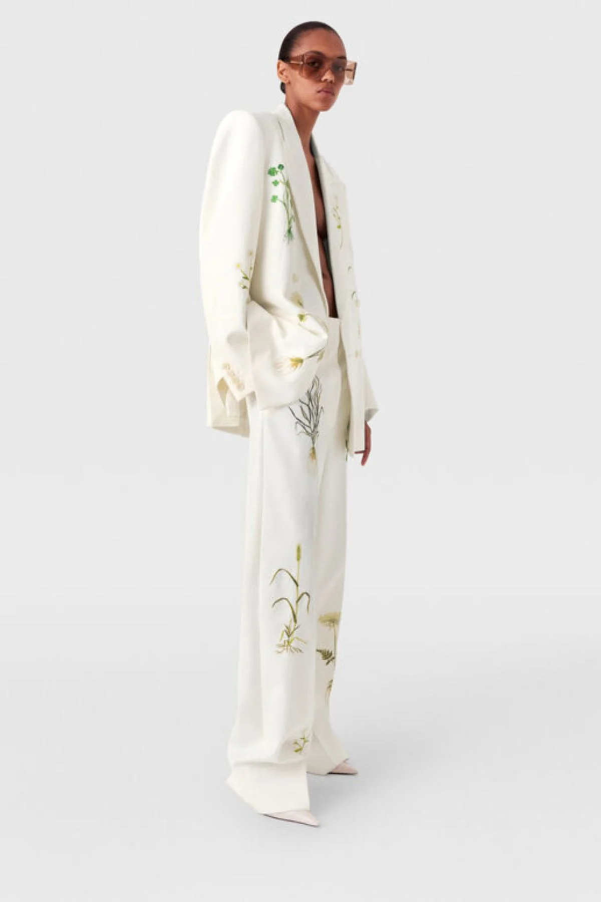 Stella McCartney Floral Trousers - Cream - Image 3