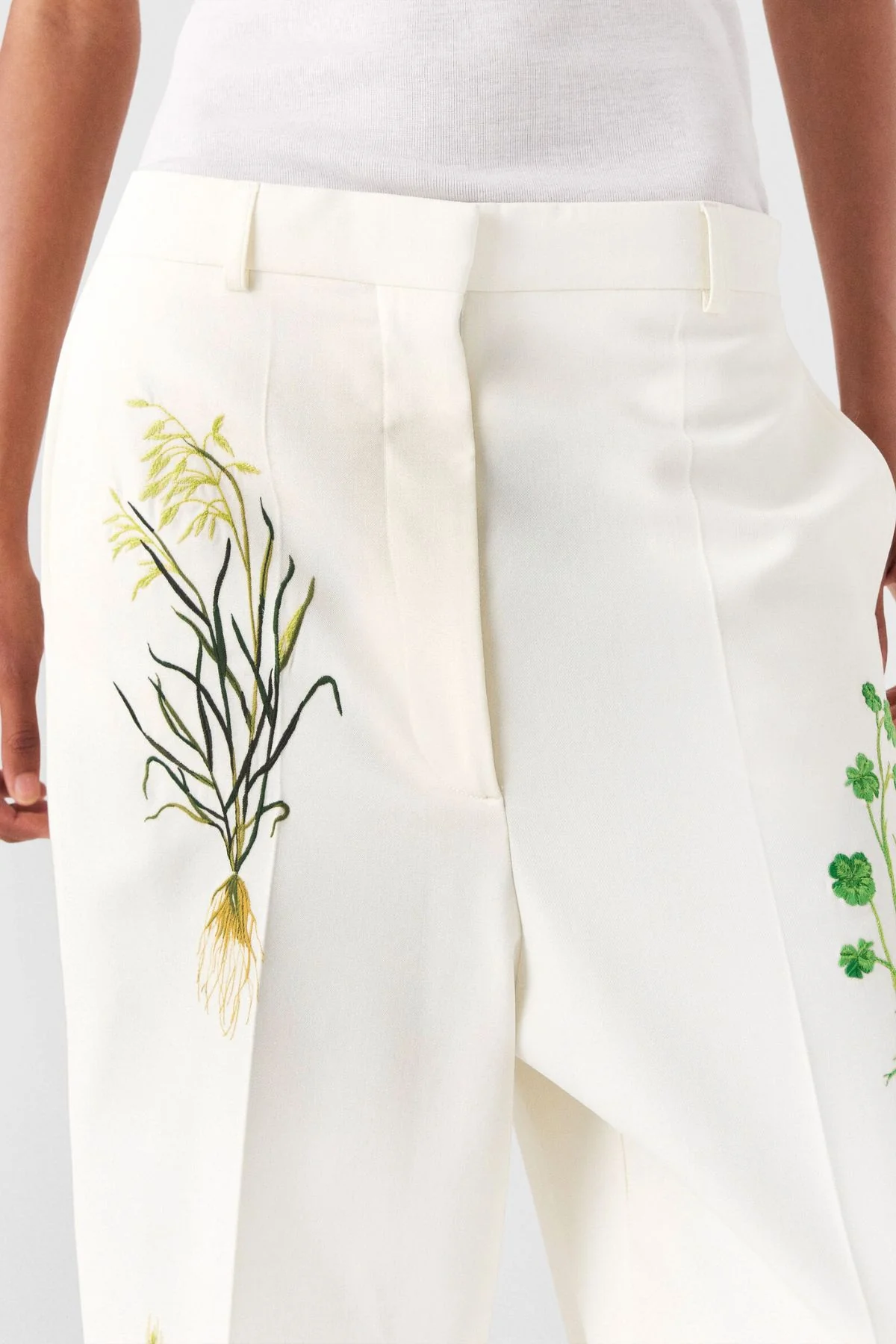 Stella McCartney Floral Trousers - Cream - Image 6
