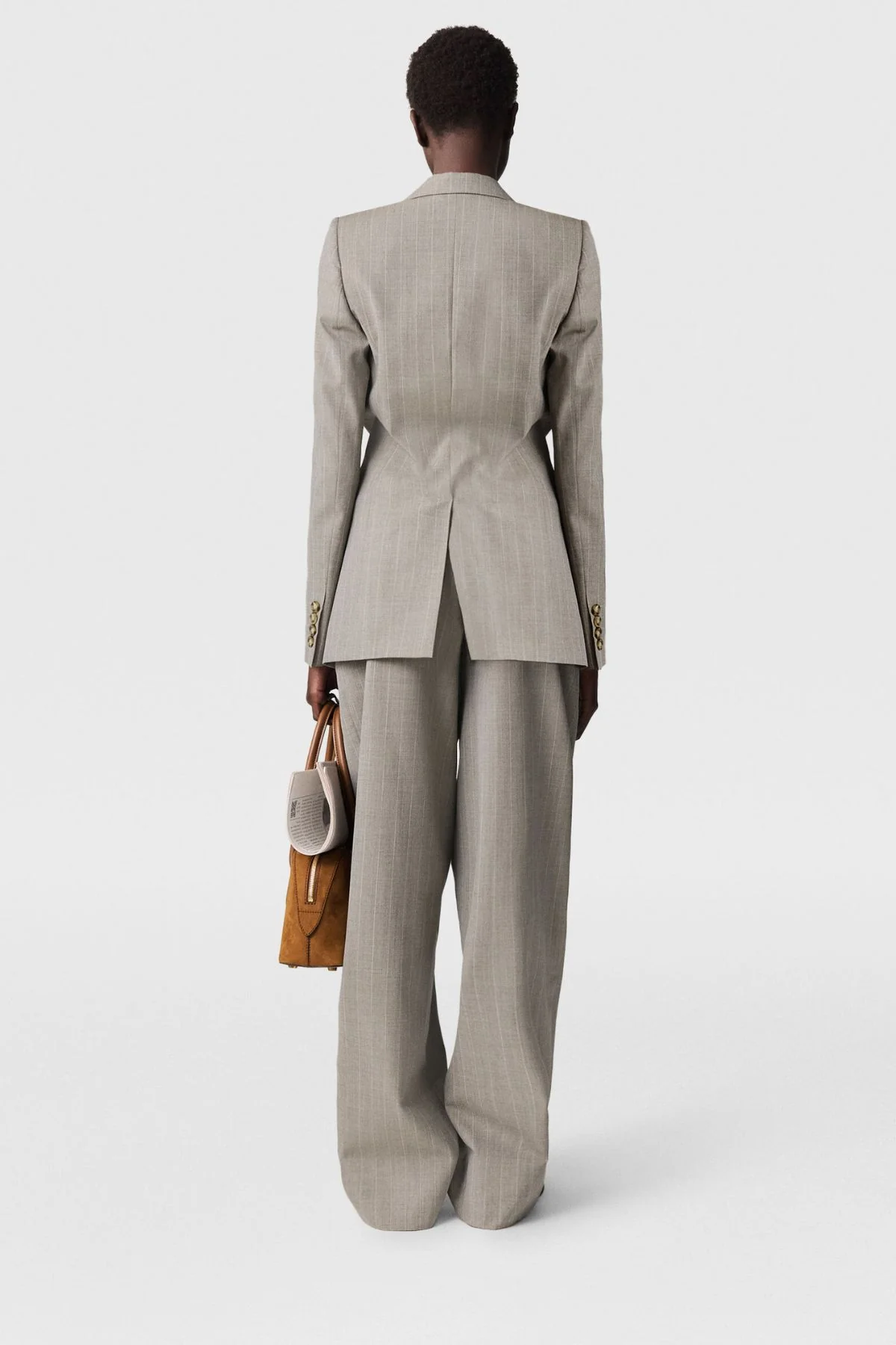 Stella McCartney Melange Stripe Blazer - Stone - Image 3