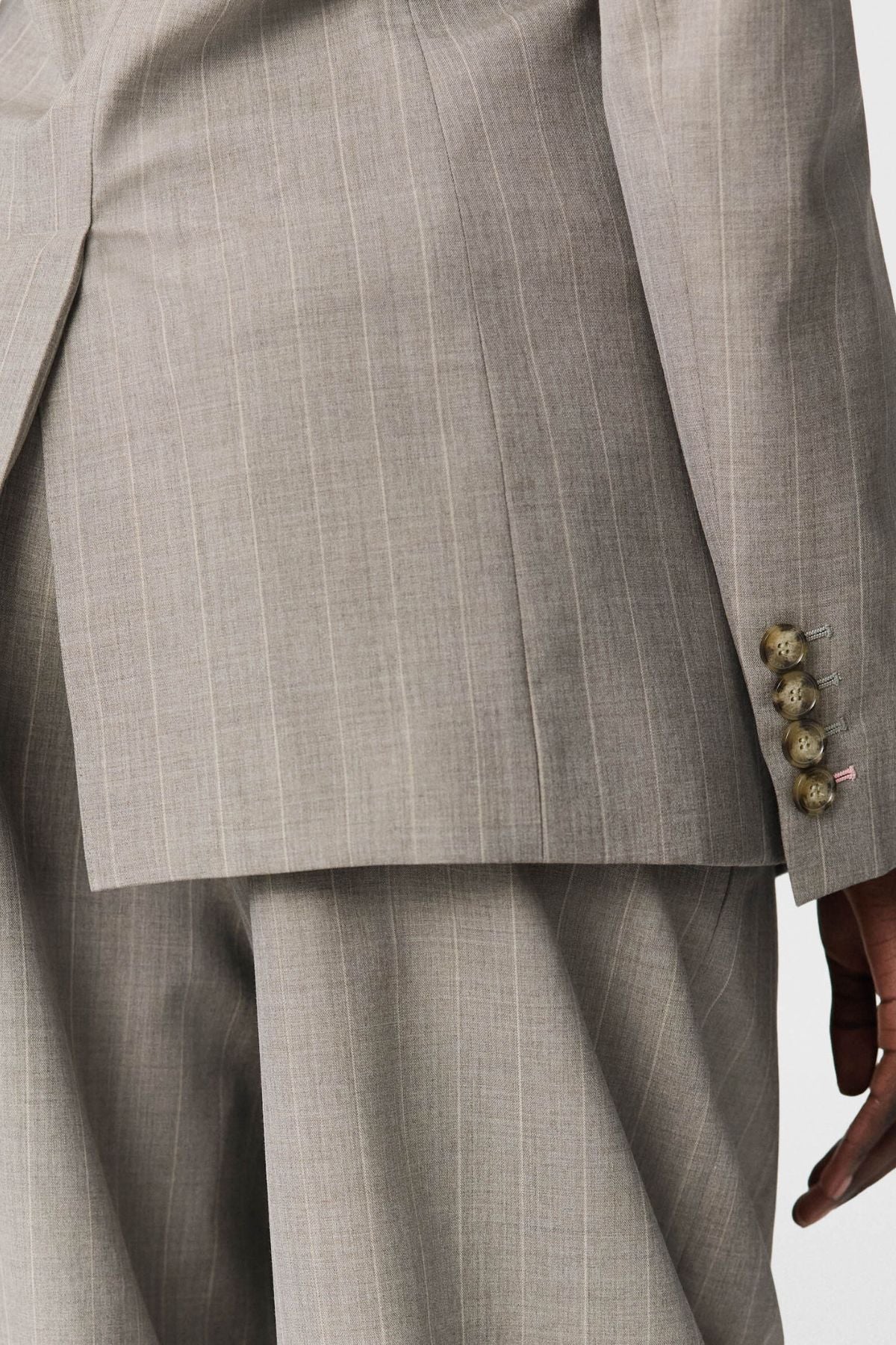 Stella McCartney Melange Stripe Blazer - Stone - Image 5