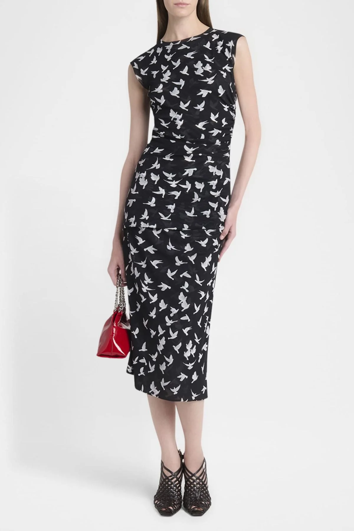 Stella McCartney Mesh Flying Bird Haze Top - Black - Image 2