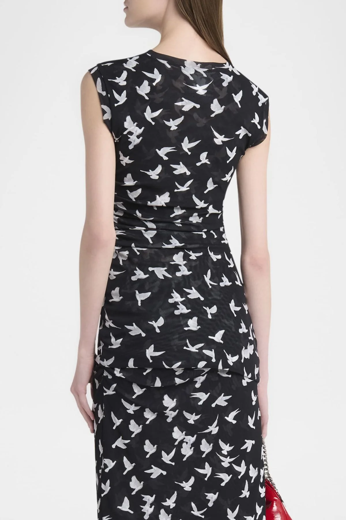 Stella McCartney Mesh Flying Bird Haze Top - Black - Image 3