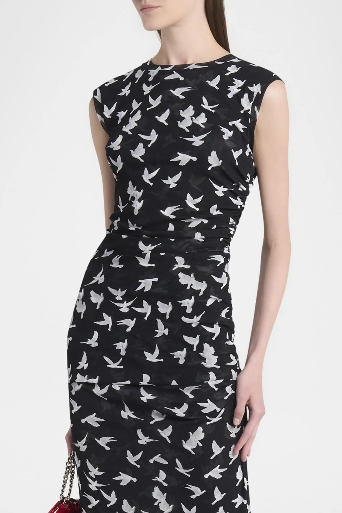 Stella McCartney Mesh Flying Bird Haze Top - Black - Image 4