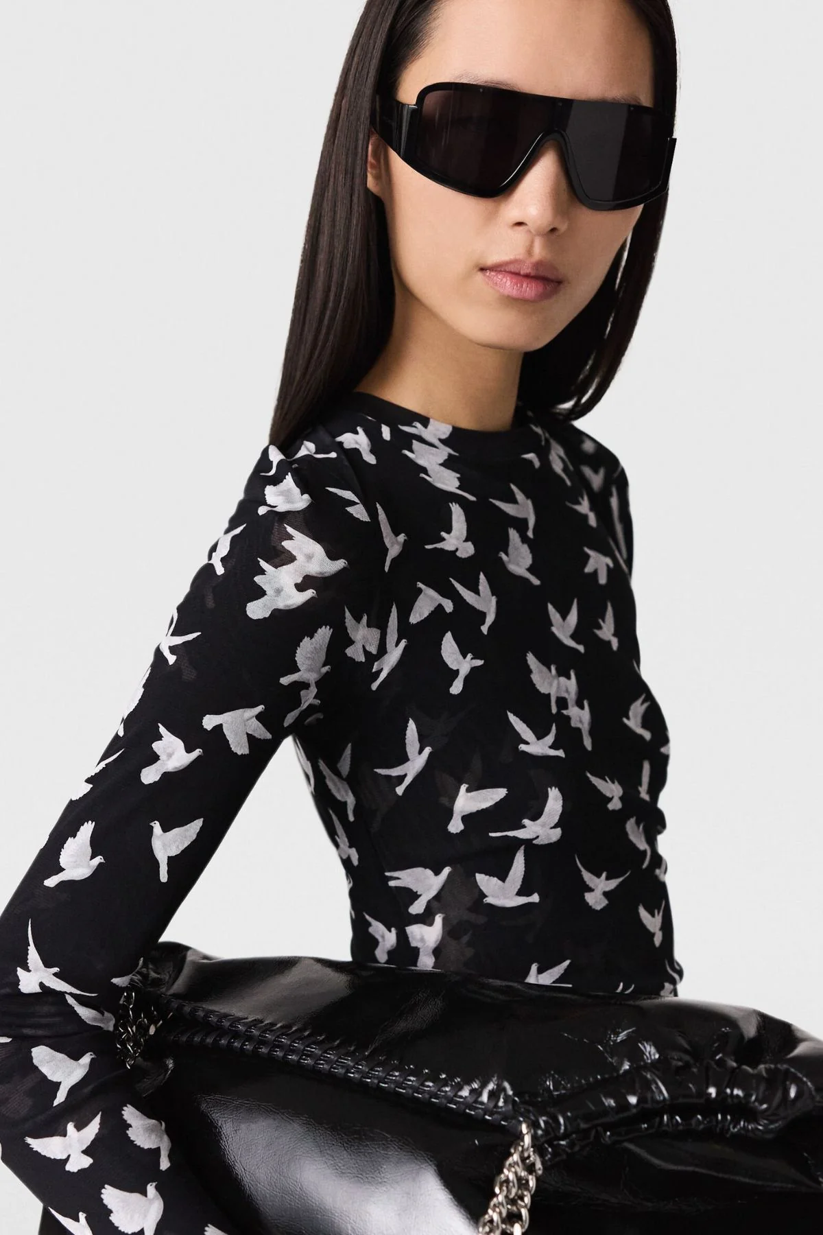 Stella McCartney Mesh Haze Dress - Black - Image 6