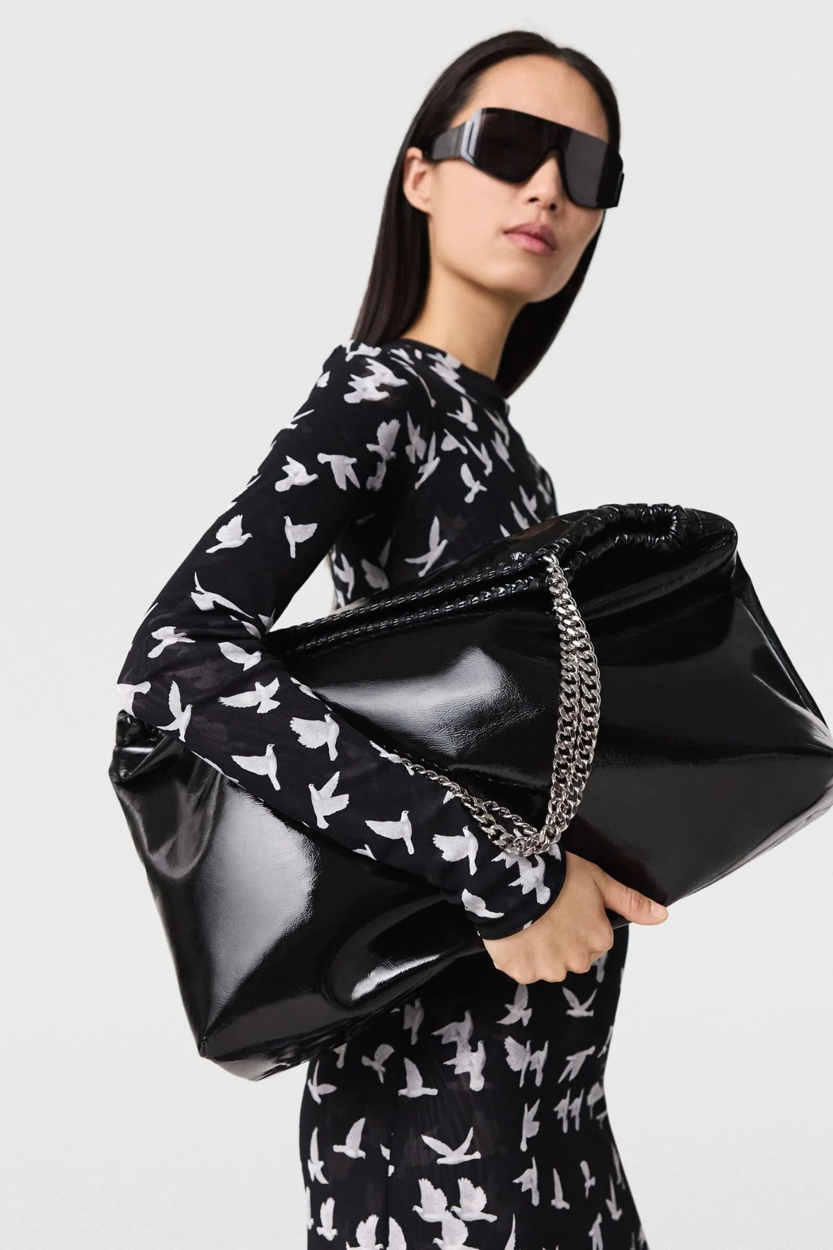 Stella McCartney Mesh Haze Dress - Black - Image 7