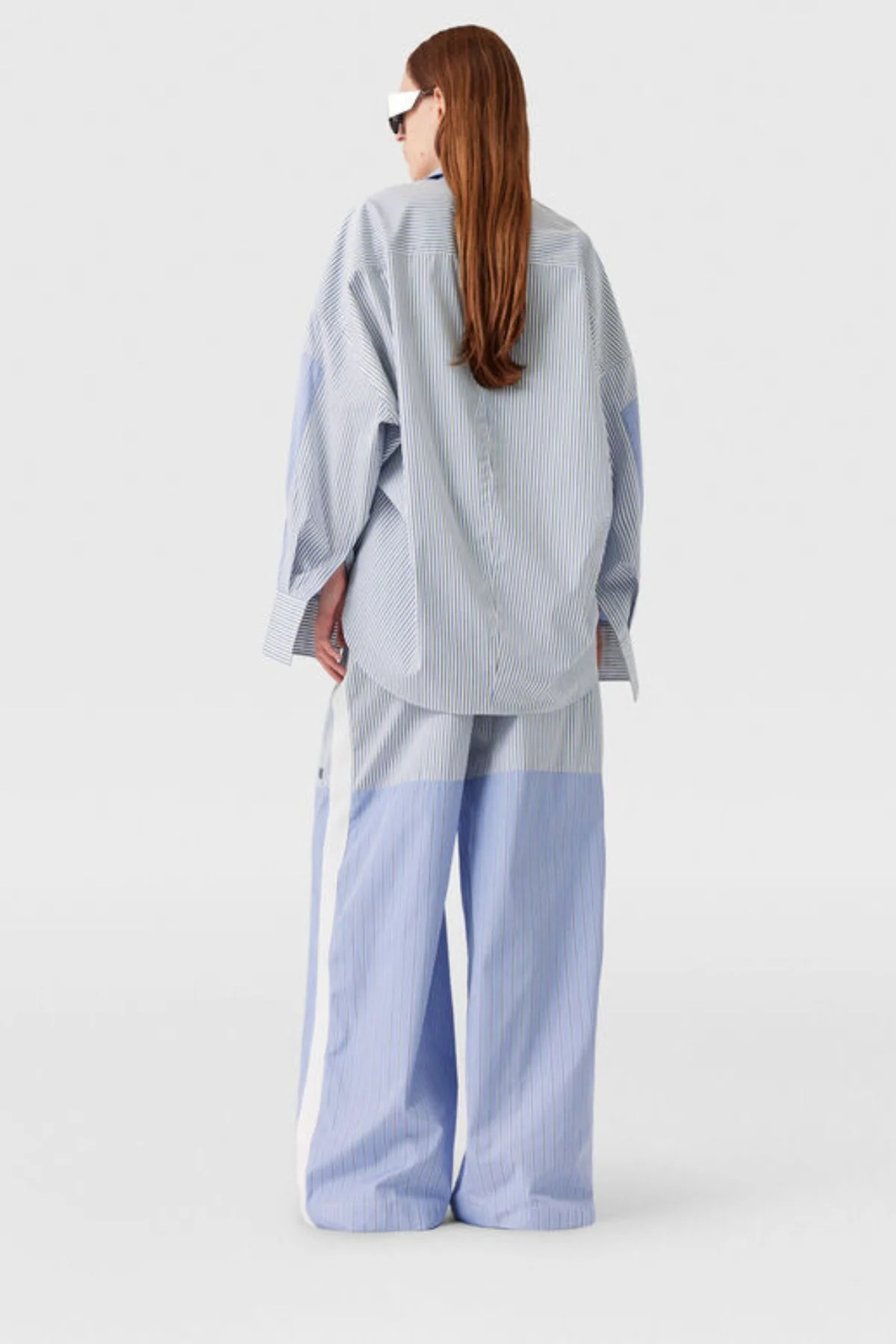 Stella McCartney Mixed Striped Boyfriend Shirt - Multi Blue - Image 5