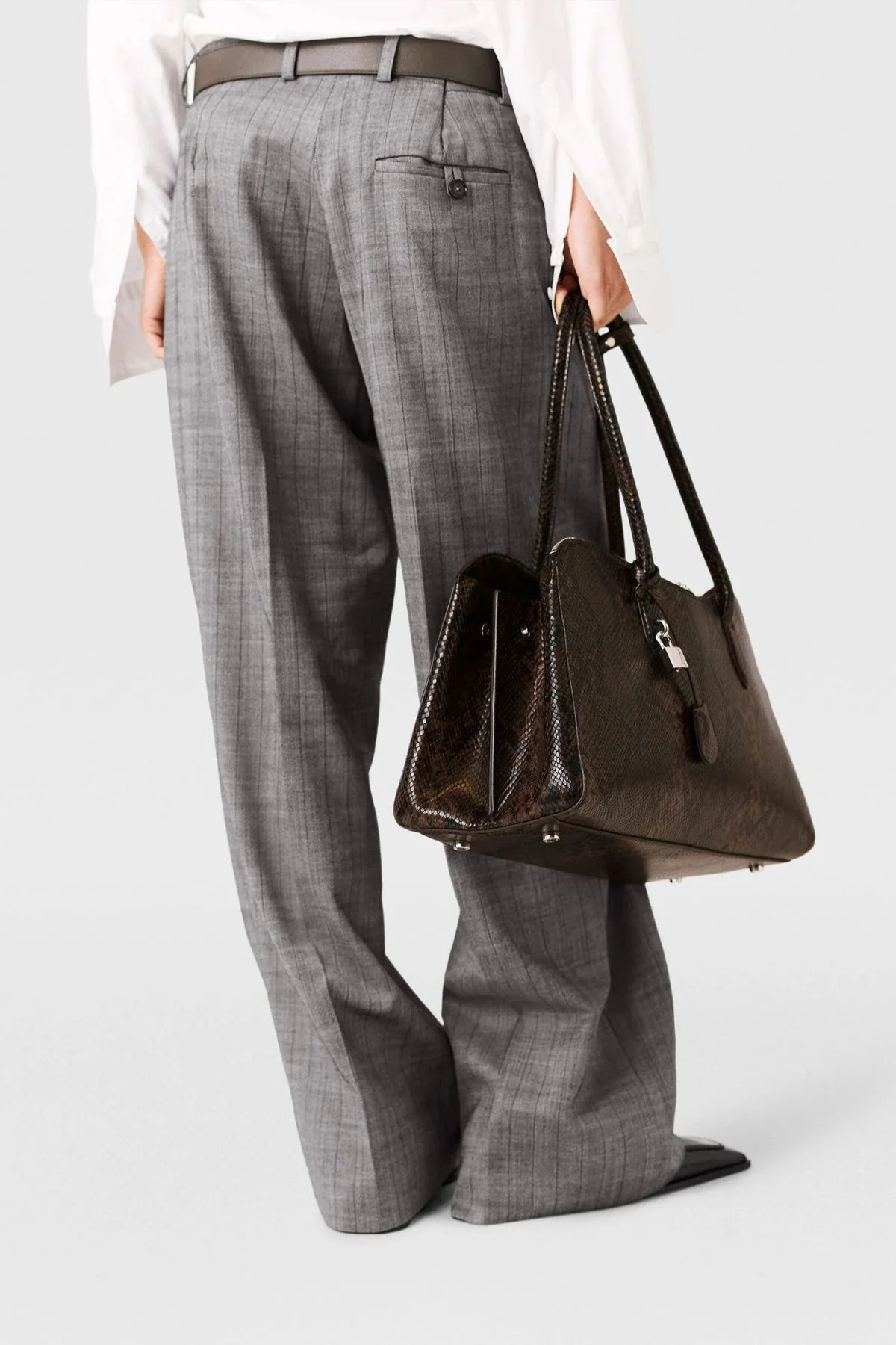 Stella McCartney Pinstripe Runway Pants - Grey - Image 3