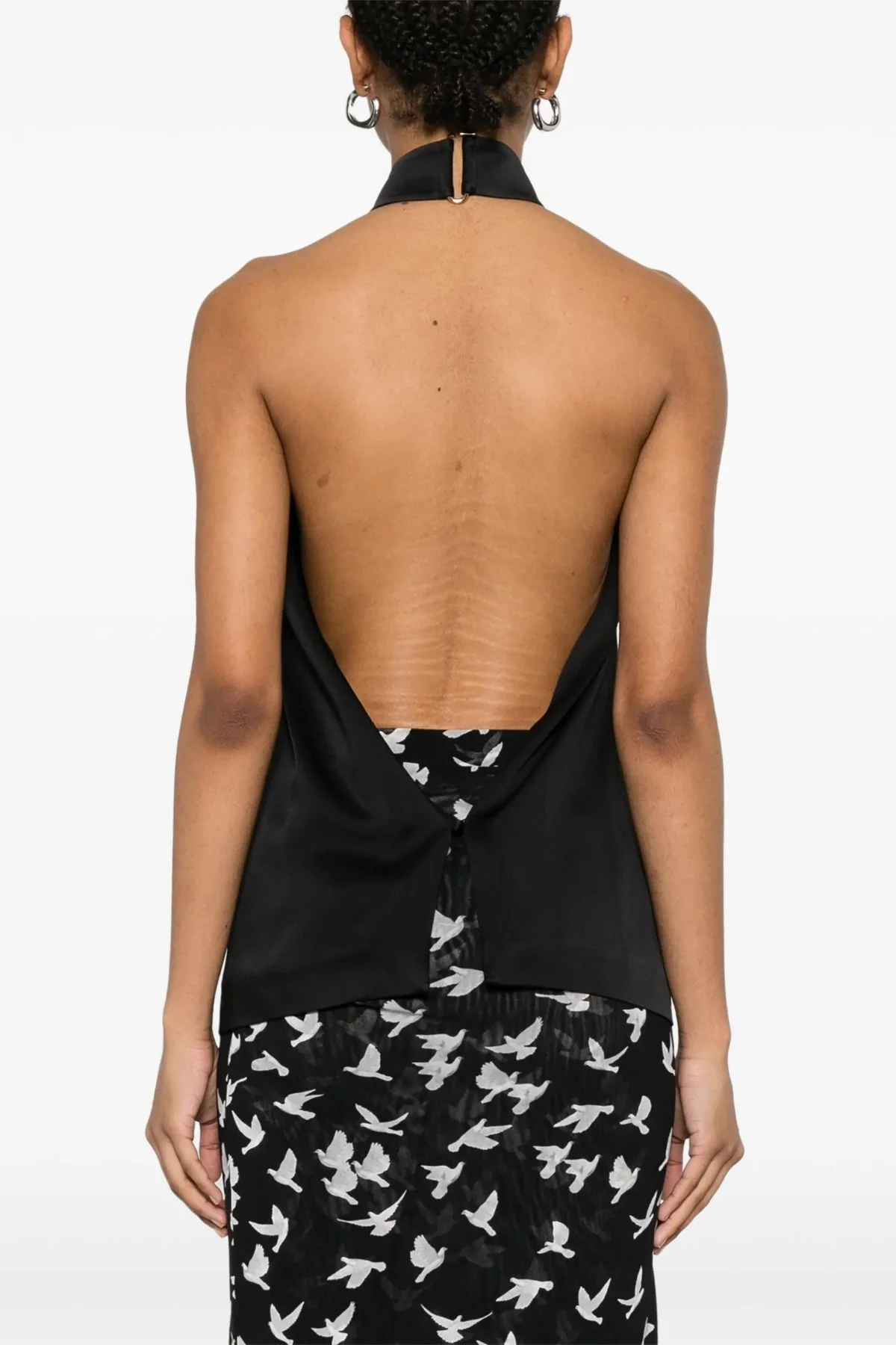 Stella McCartney Satin Halterneck Top - Black - Image 3