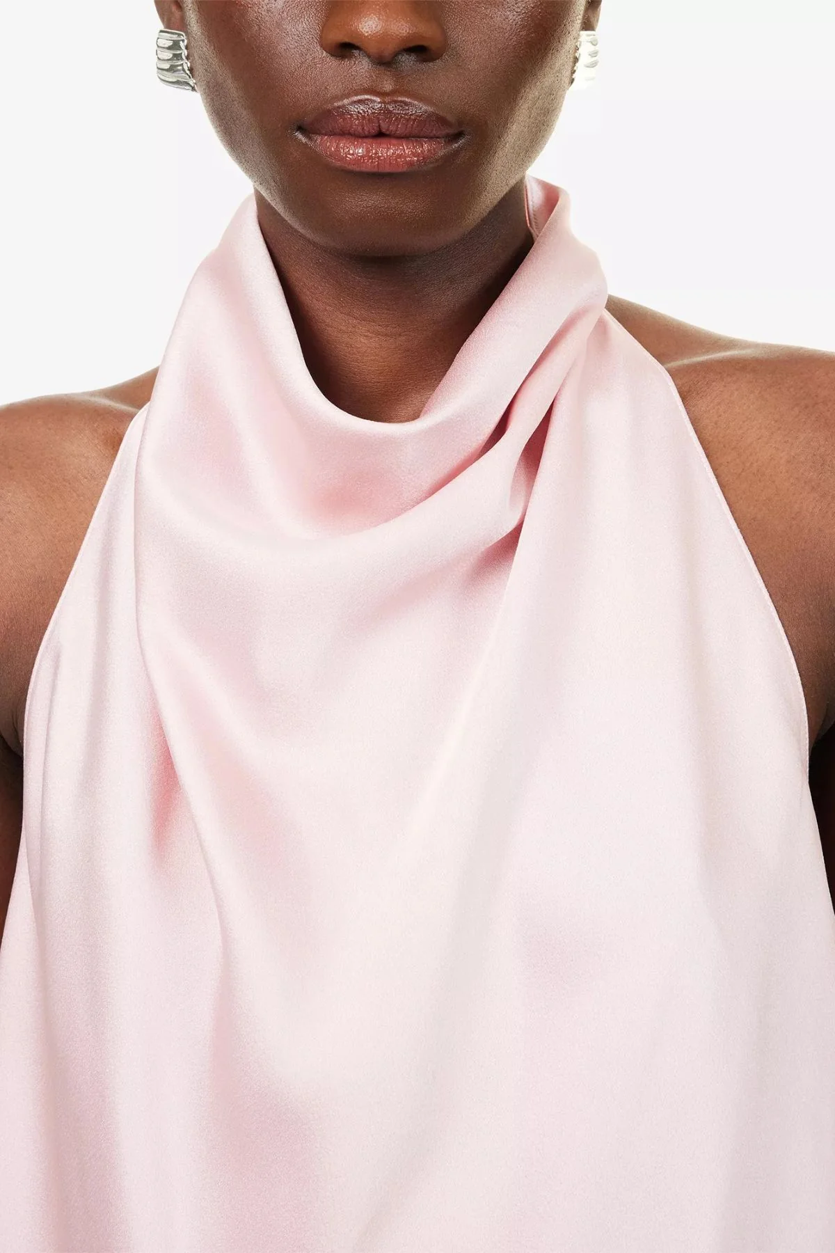 Stella McCartney Satin Halterneck Top - Petal Rose - Image 4