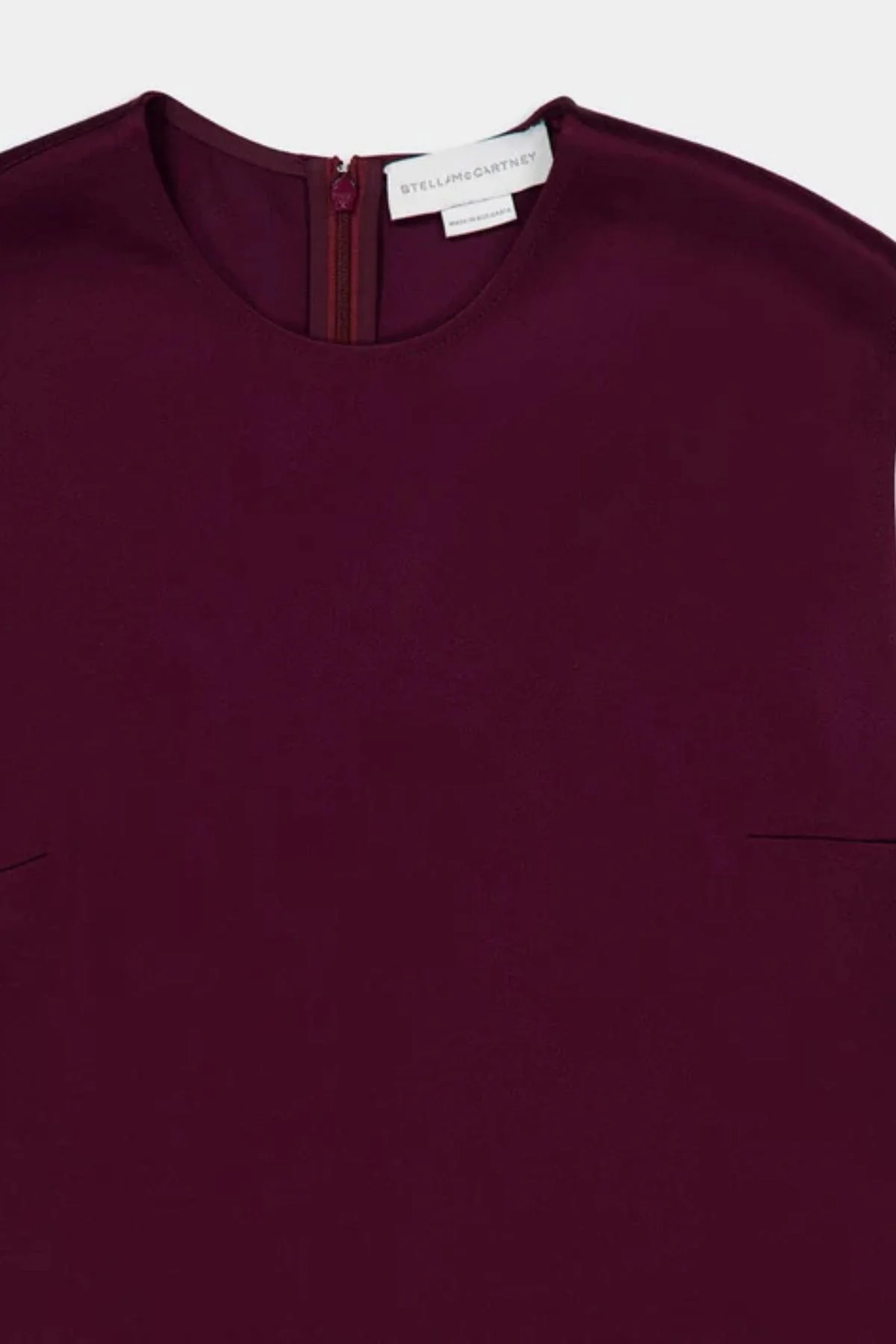Stella McCartney Satin Sleeveless Top - Bordeaux - Image 3