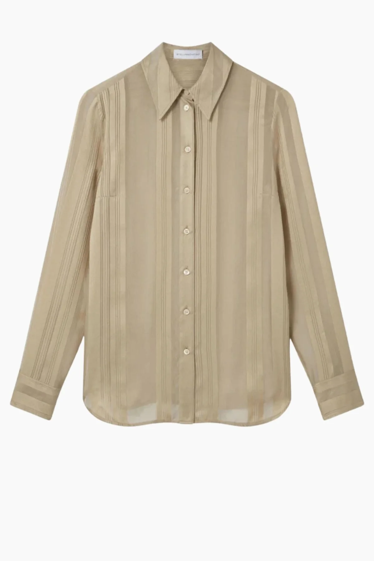 Stella McCartney Sheer Stripe Fitted Shirt - Sage
