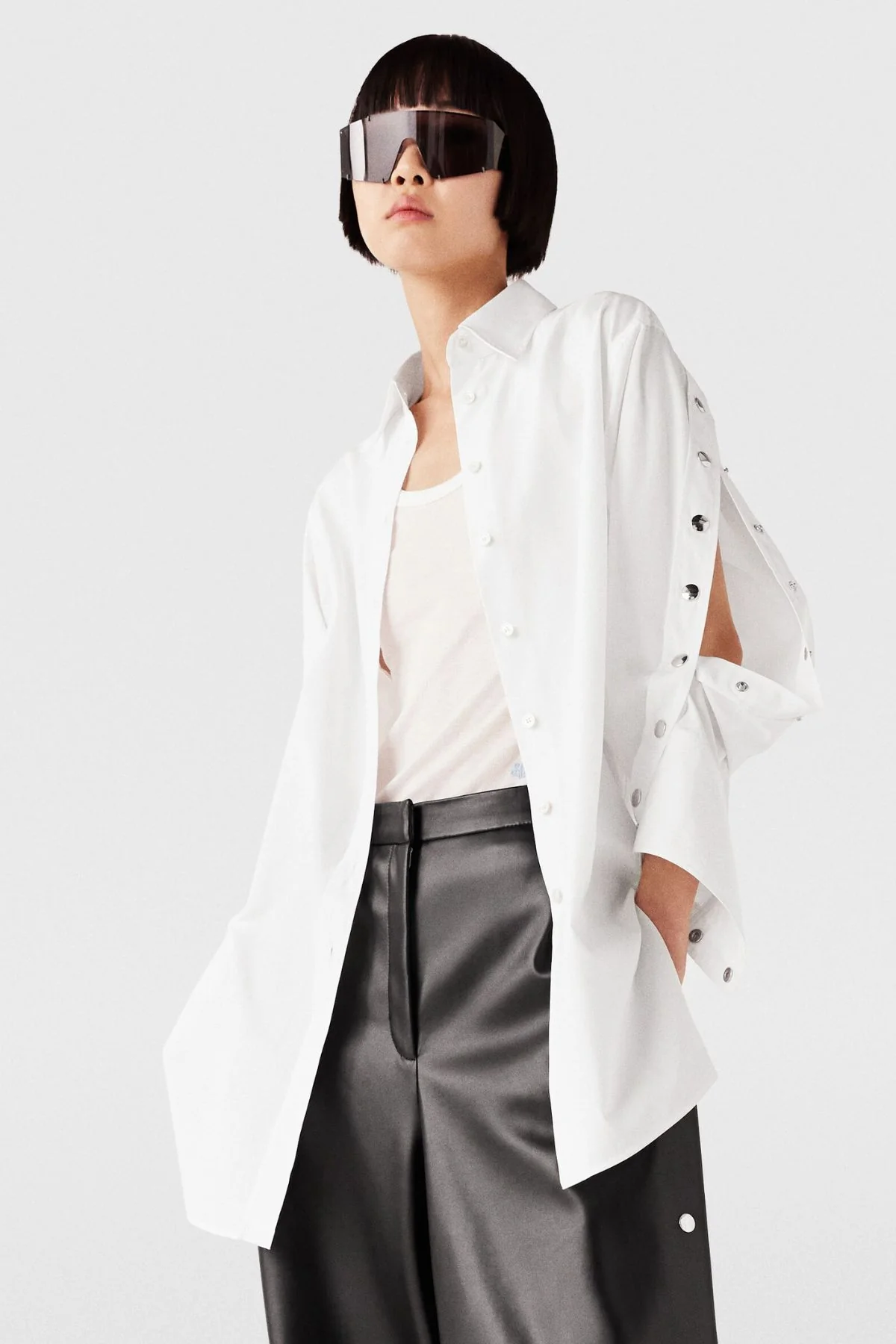 Stella McCartney Snap Detail Shirt - Pure White - Image 5