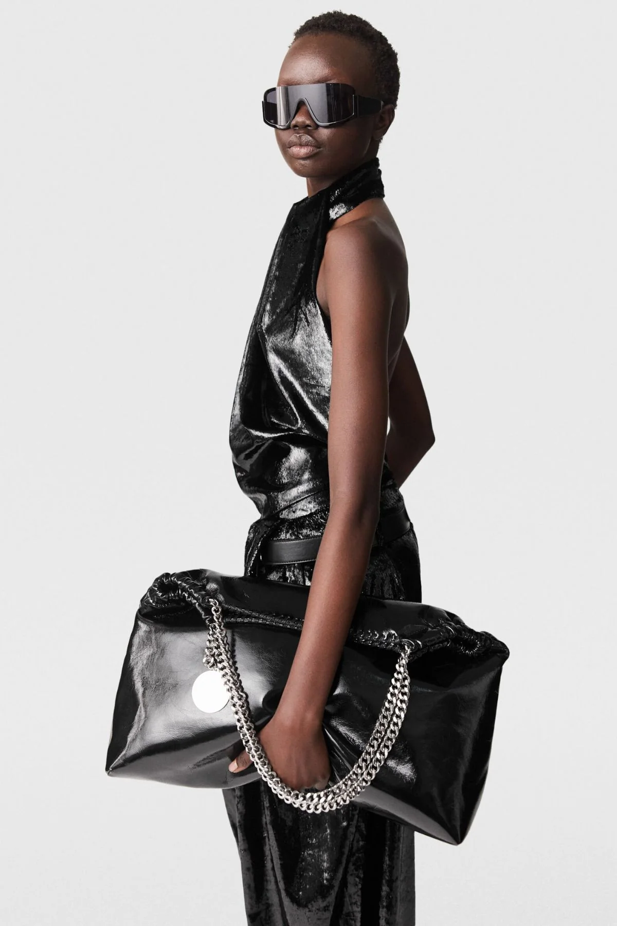 Stella McCartney Velvet Halter Top - Black - Image 4