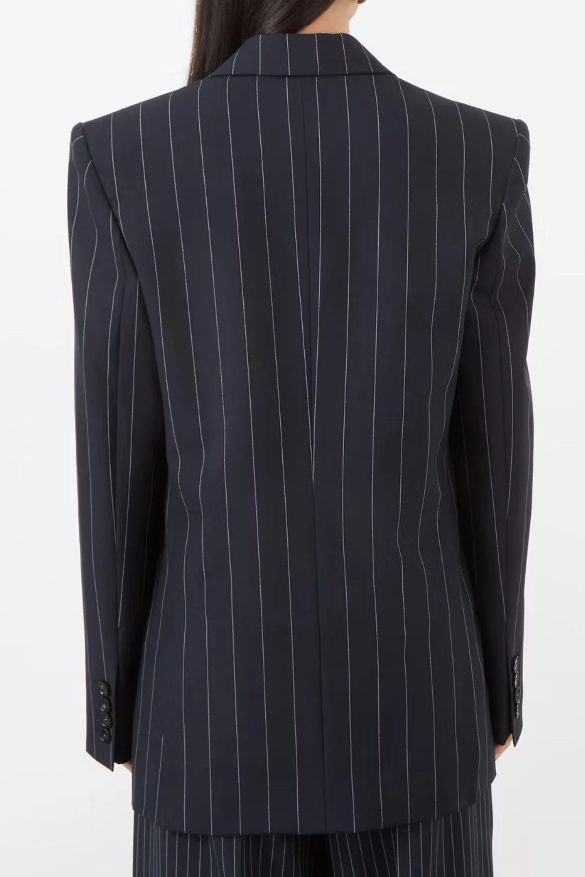 Stella McCartney Wide Pinstripe Blazer - Ink - Image 5