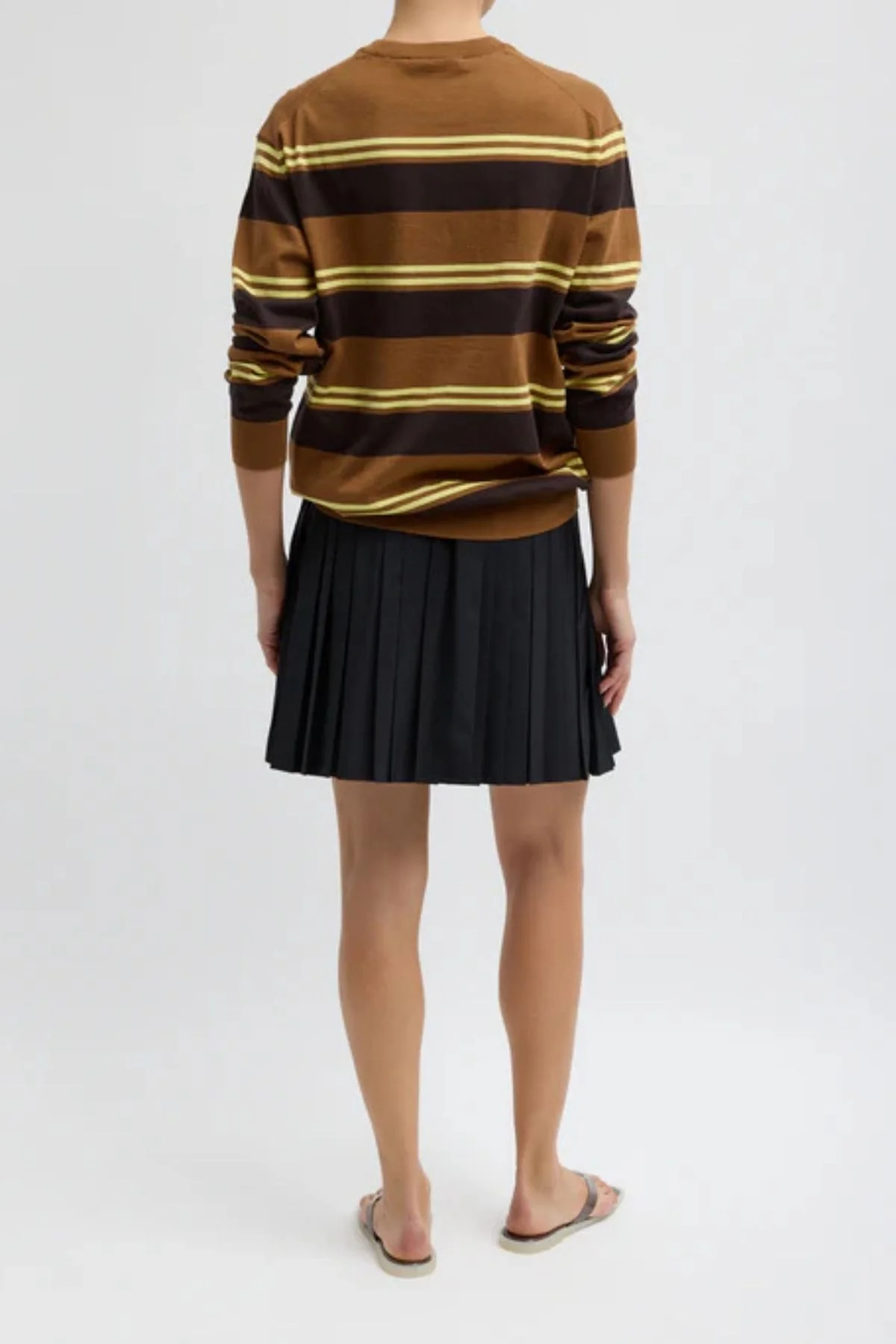 Tibi Summer Nylon Pull On Skirt - Black - Image 3