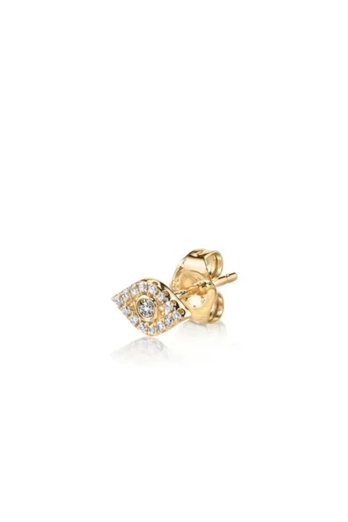 Sydney Evan Diamond Bezel Evil Eye Studs - Image 2