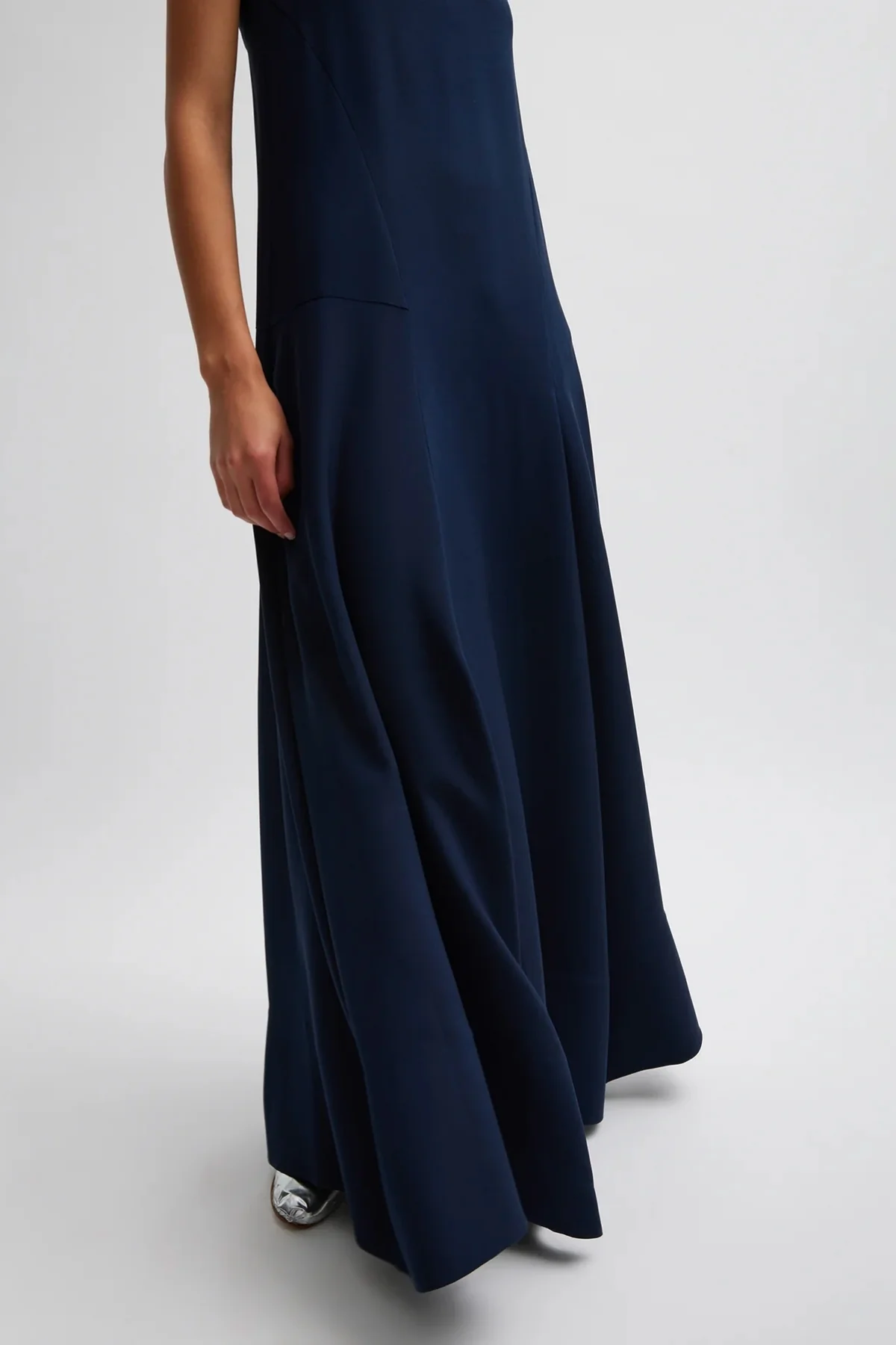 Tibi 4 Ply Silk Strapless Sculpted Dress - Dark Navy - Image 5