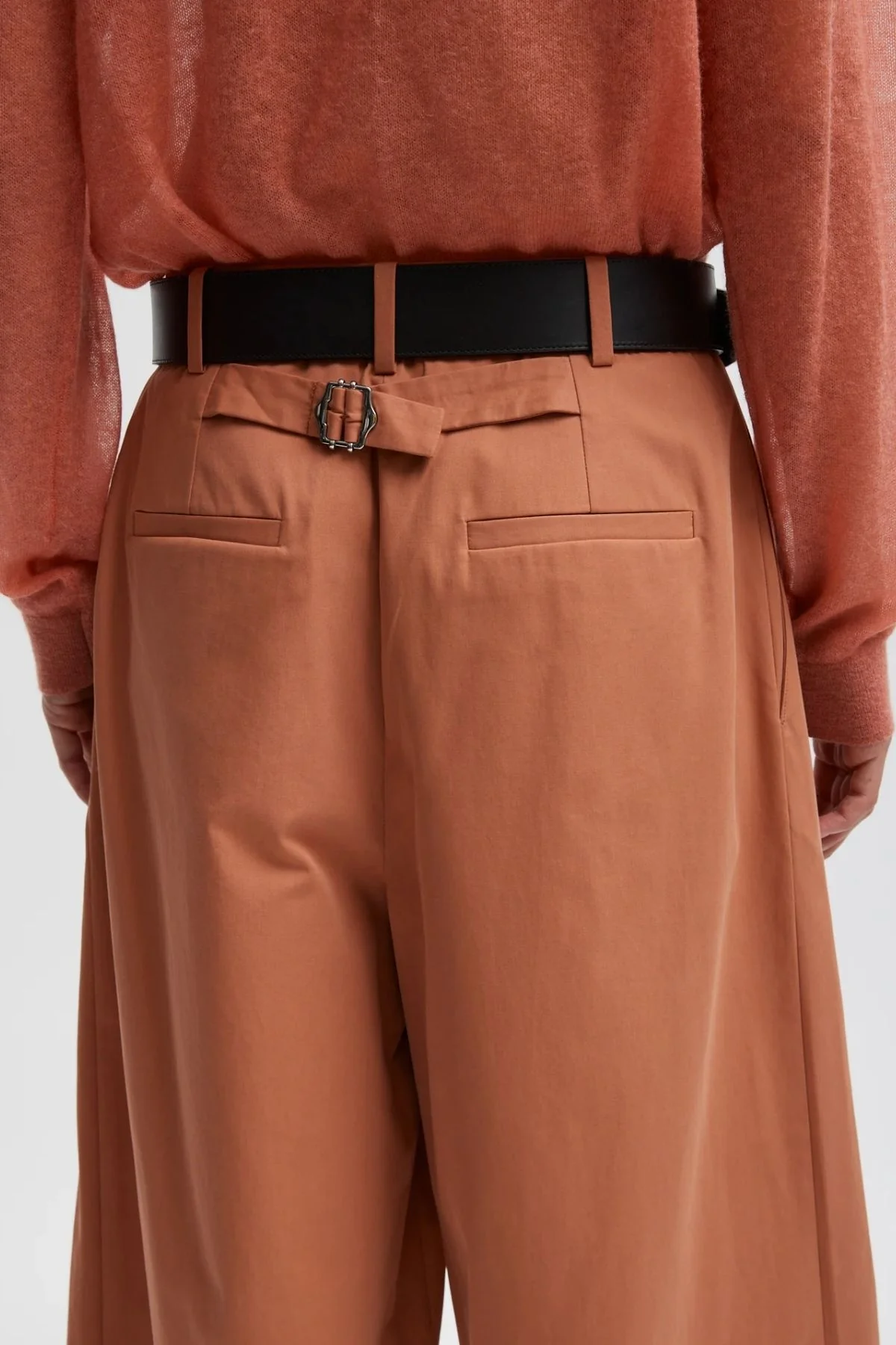Tibi Bio Twill Triple Pleat Cropped Pant - Yam - Image 3