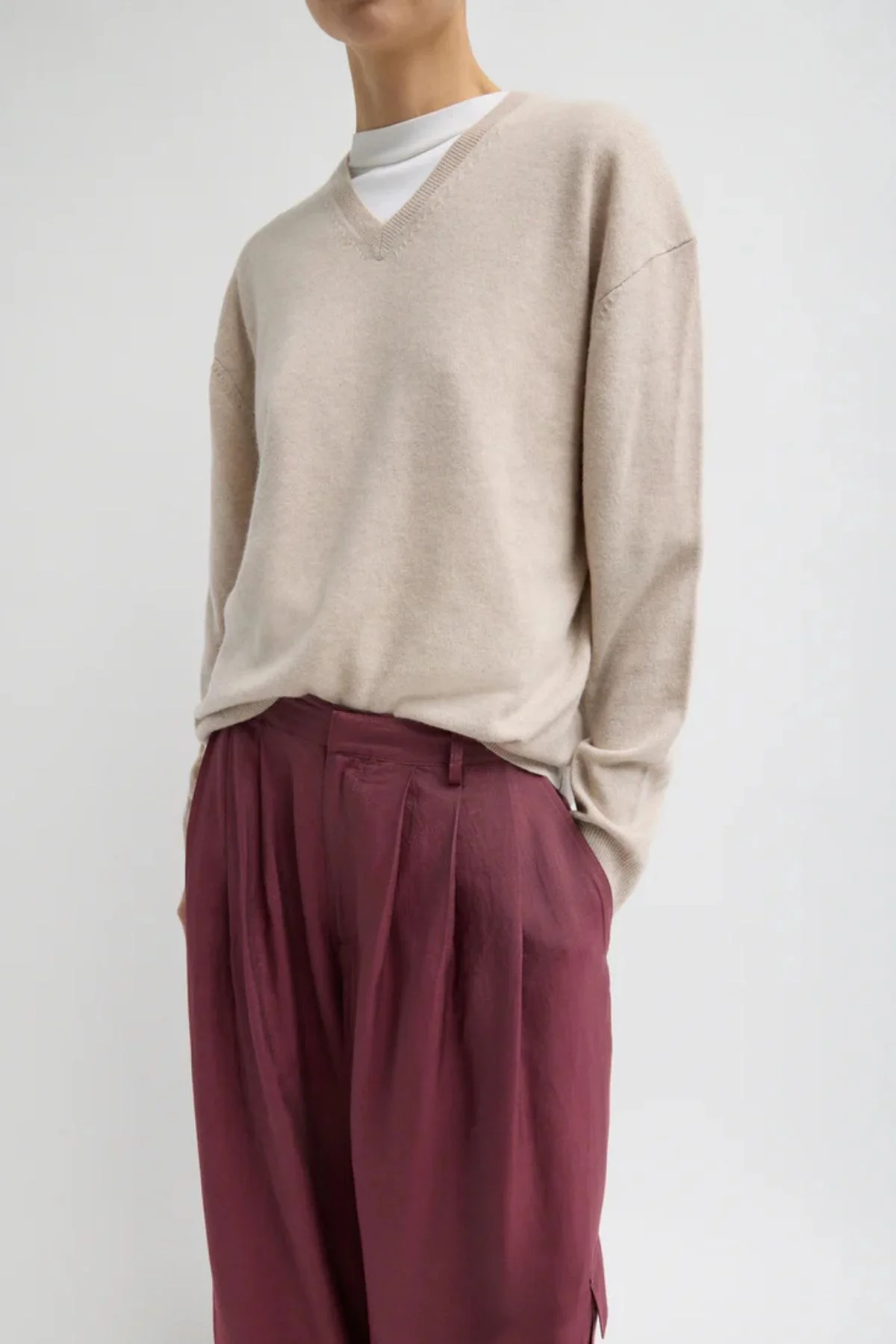 Tibi Cargo Triple Pleat Pant - Light Mulberry - Image 3