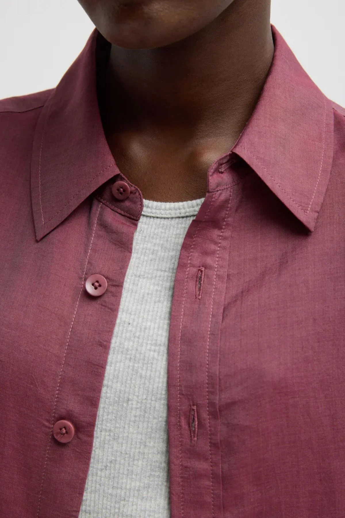 Tibi Charlie Men's Slim Shirt - Light Mulberry - Image 4