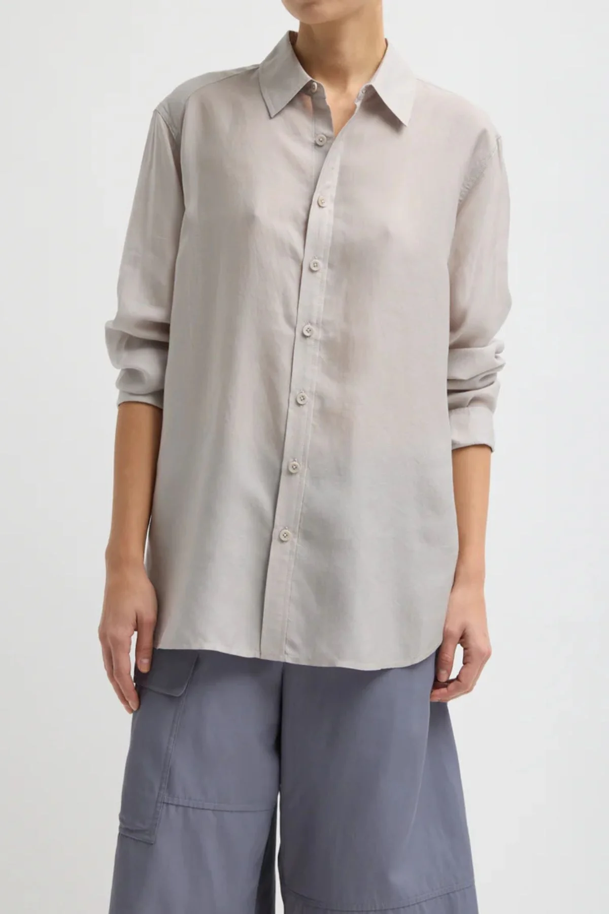 Tibi Charlie Men's Slim Shirt - Stone - Image 2