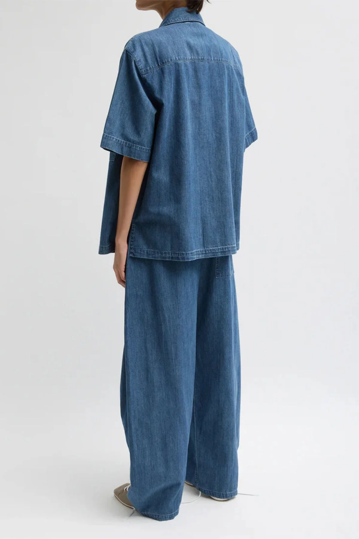 Tibi Classic Wash Winslow Pant - Classic Blue - Image 3