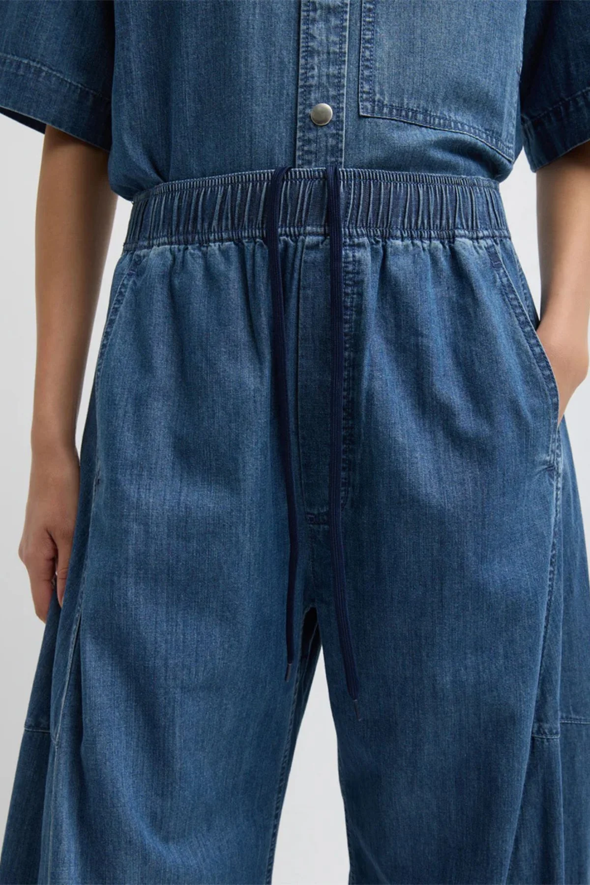Tibi Classic Wash Winslow Pant - Classic Blue - Image 5