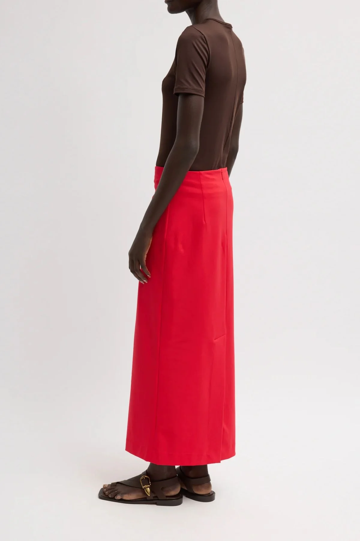 Tibi Compact Ultra Stretch Knit Pencil Skirt - Red - Image 2