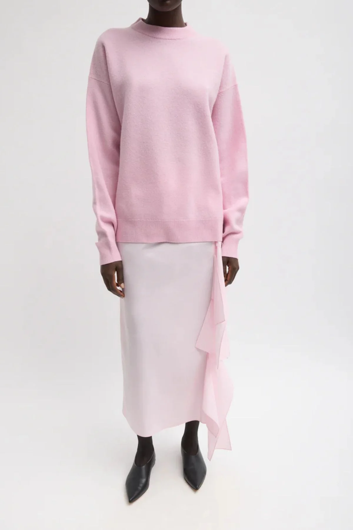 Tibi Crewneck Easy Pullover - Pink