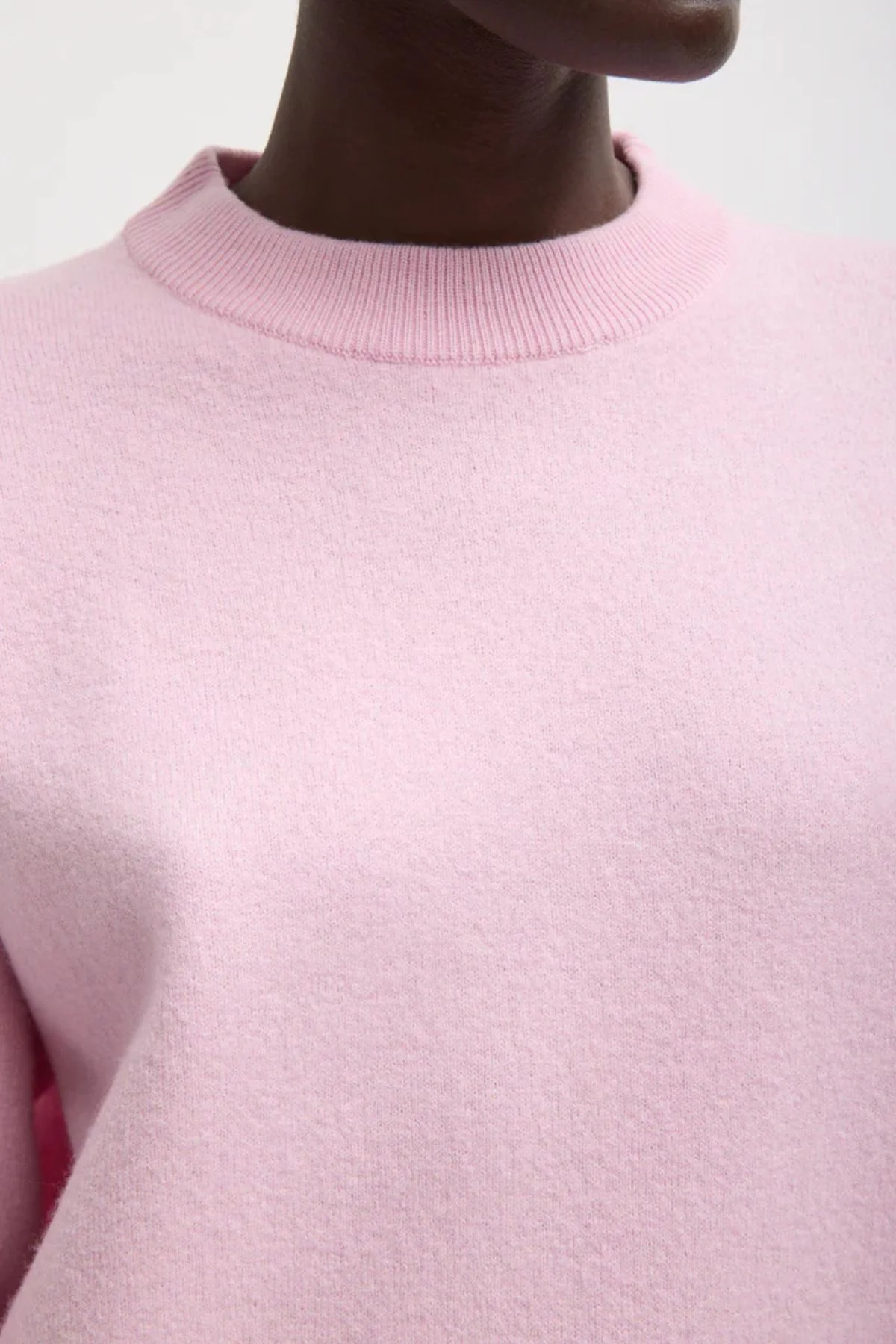 Tibi Crewneck Easy Pullover - Pink - Image 4