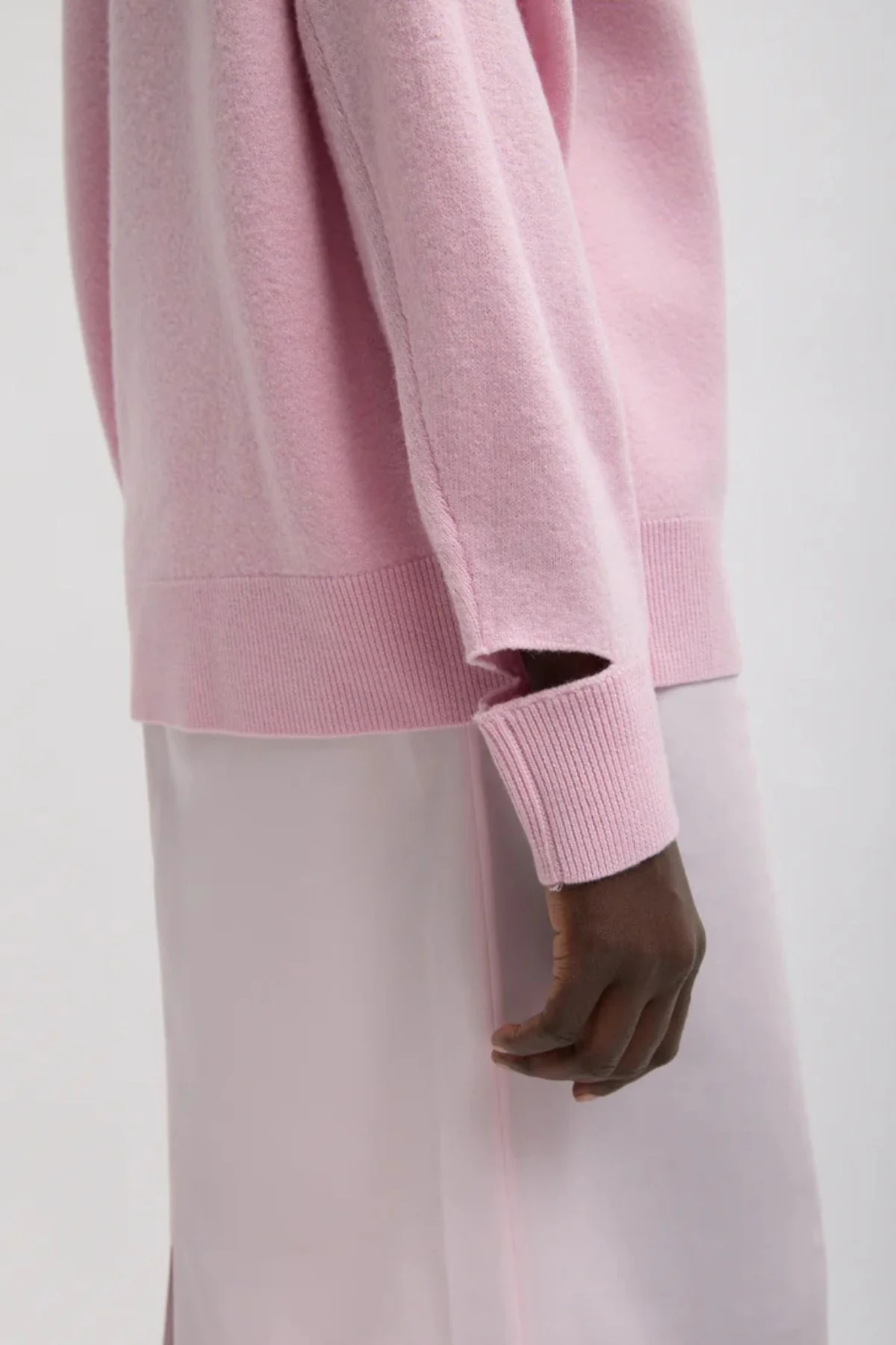 Tibi Crewneck Easy Pullover - Pink - Image 5