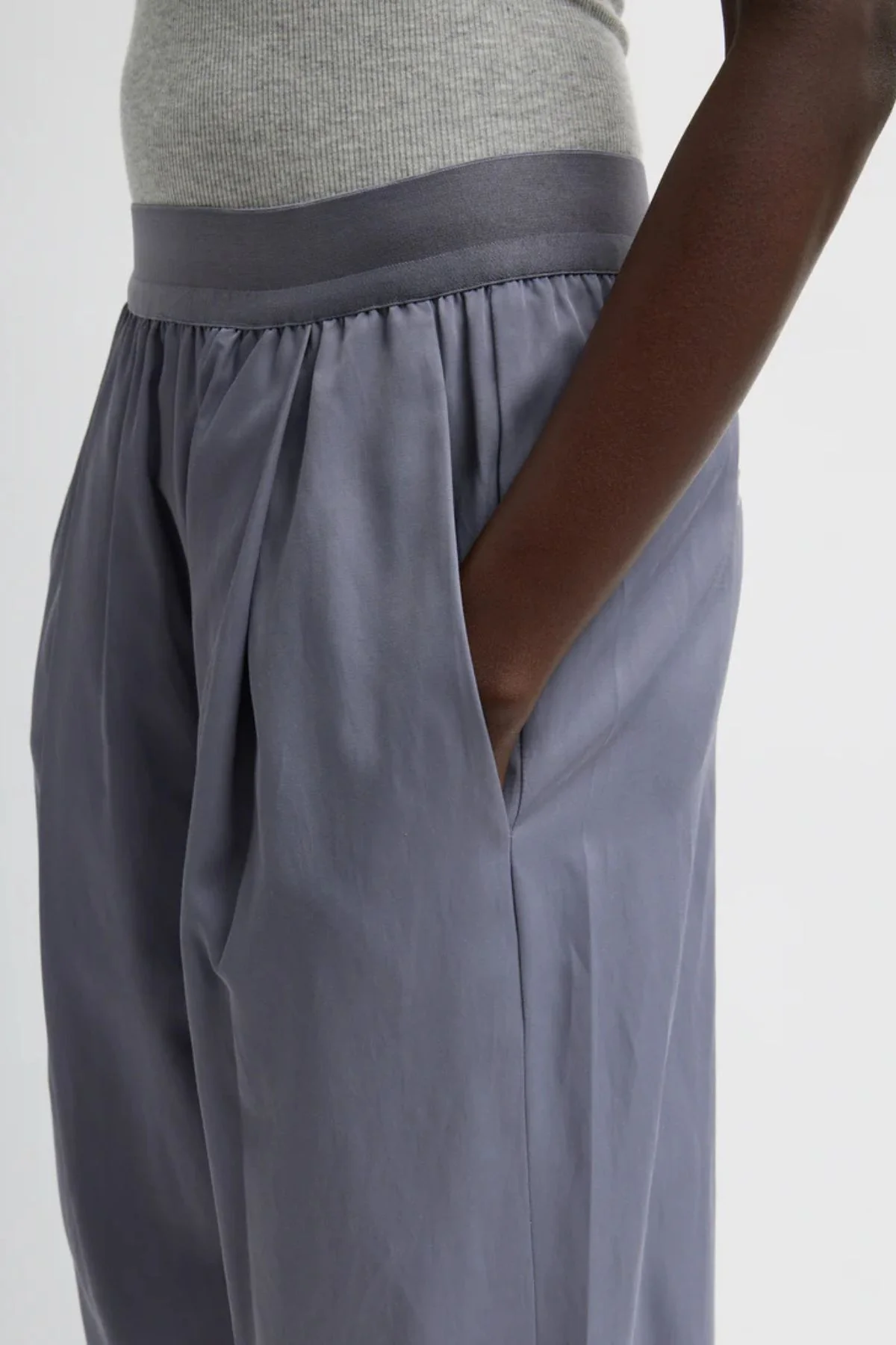 Tibi Marit Pull On Pant - Deep Violet - Image 4