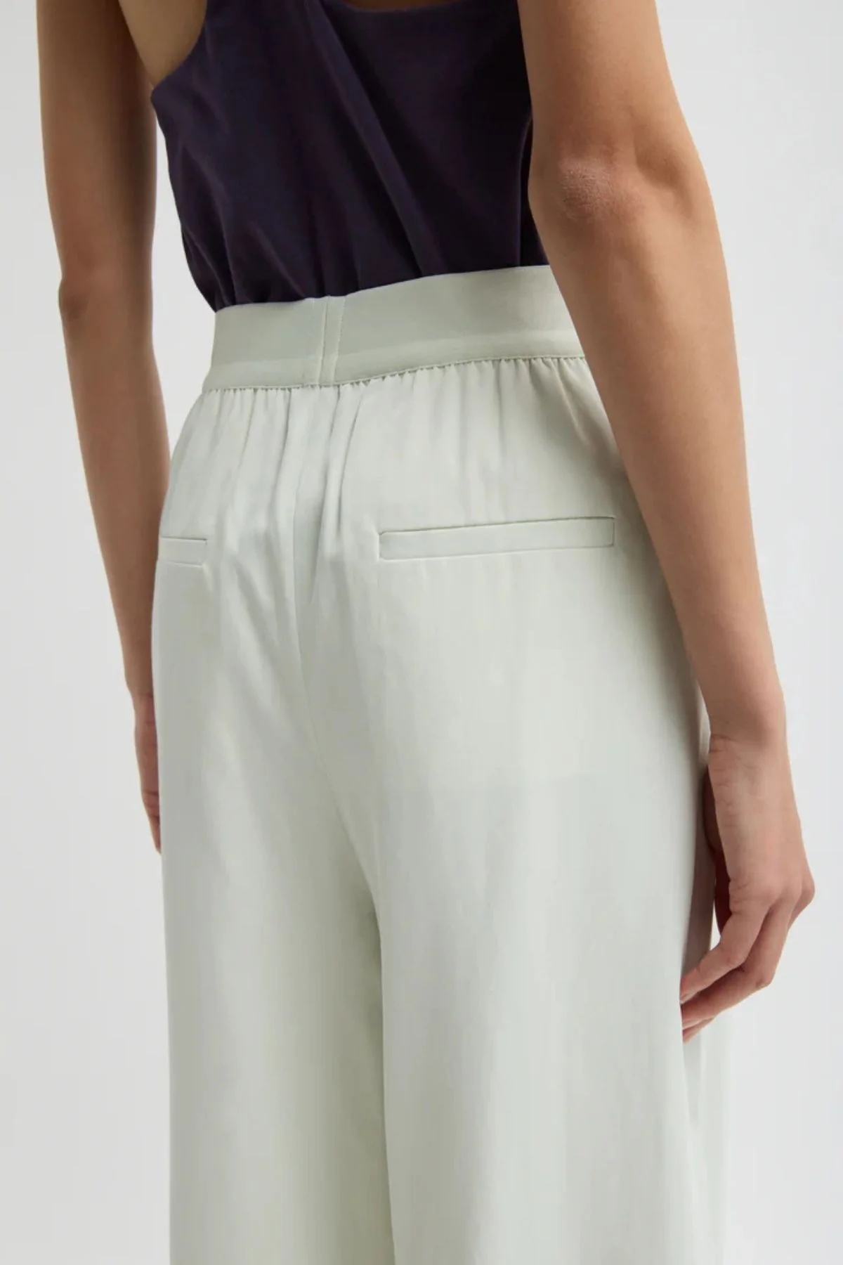Tibi Marit Pull On Pant - Faded Green - Image 4