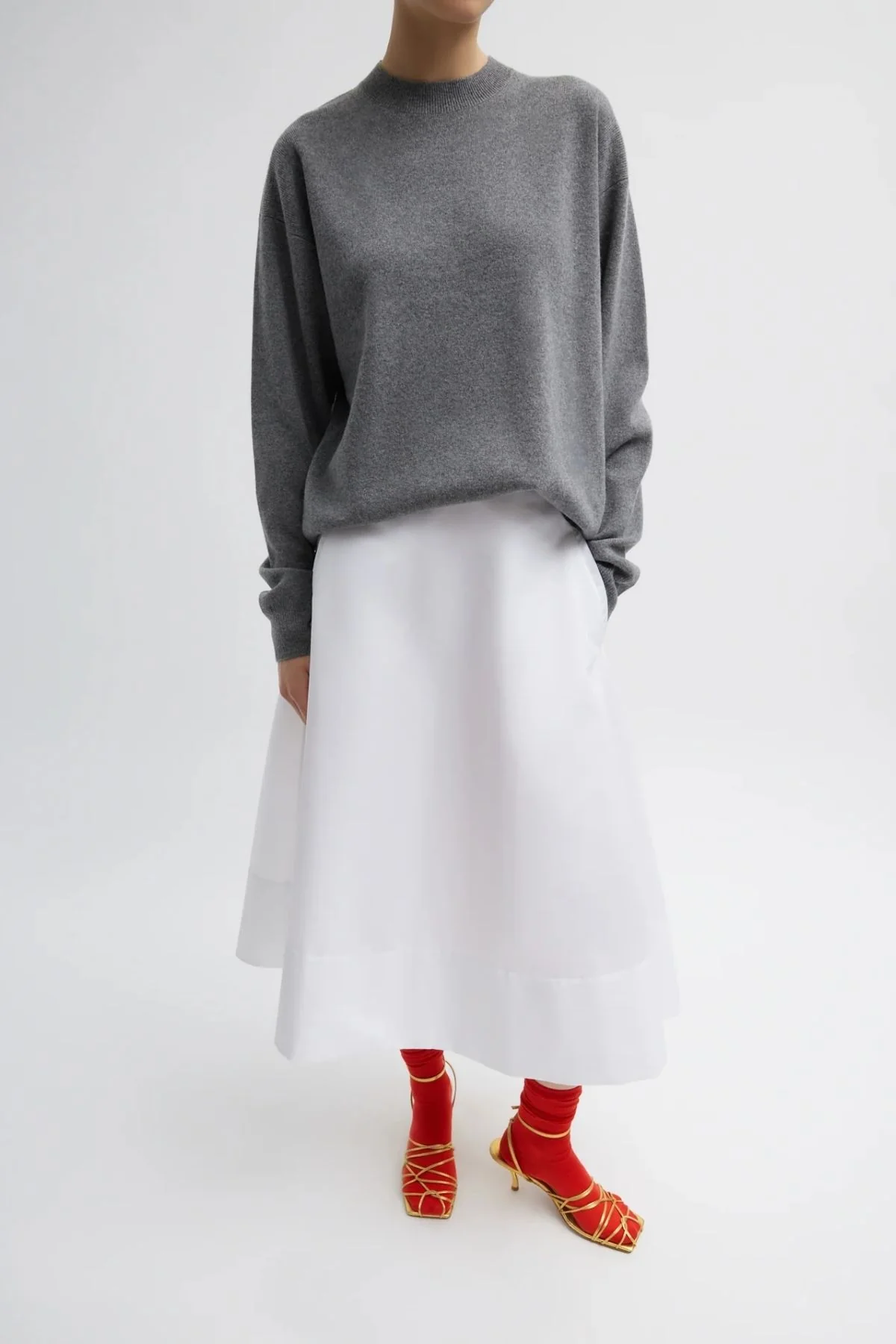 Tibi Eco Nylon Circle Skirt - White - Image 3
