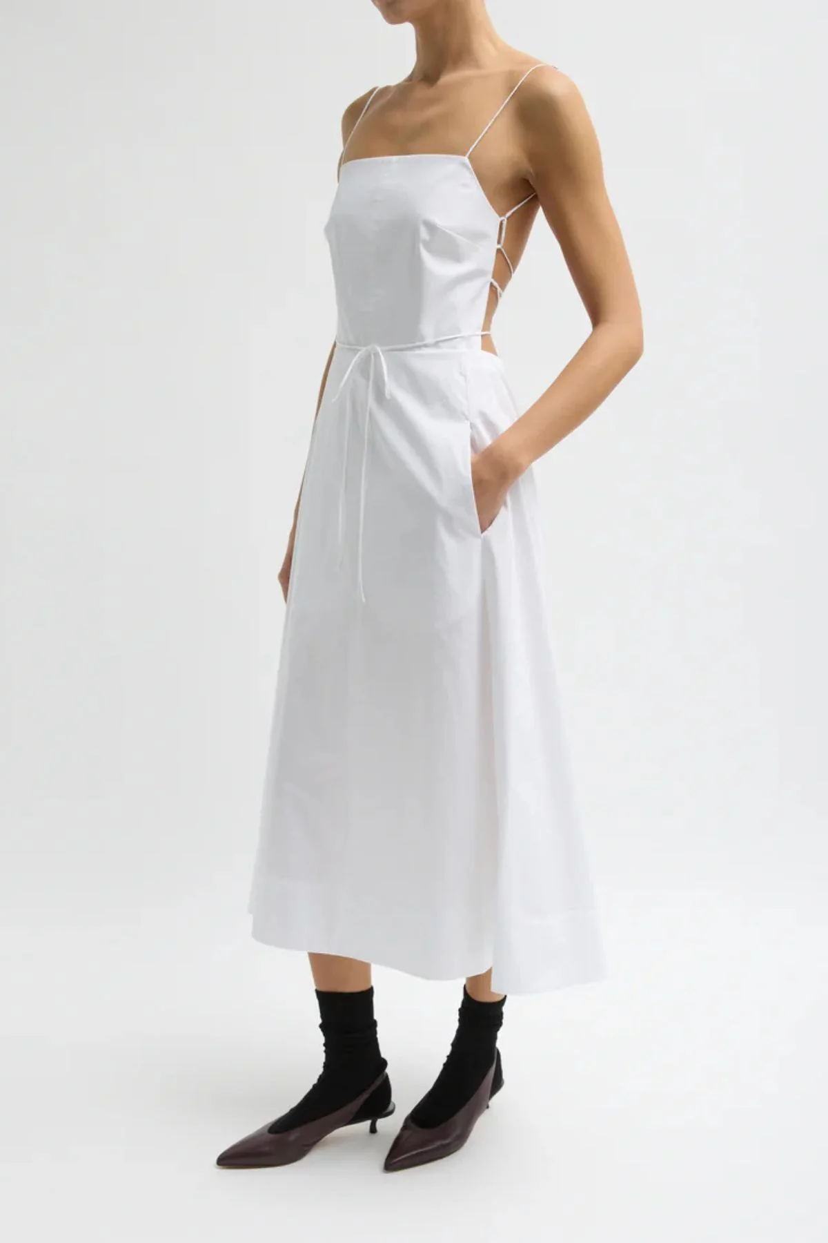 Tibi Strappy Dress - White