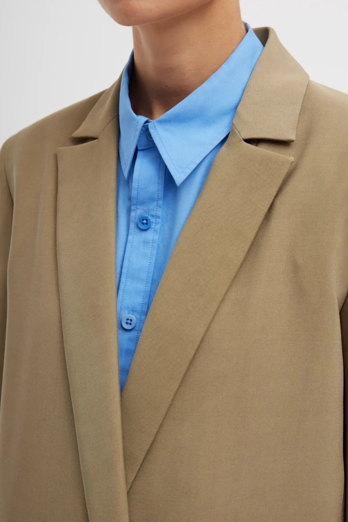 Tibi Fluid Suiting Double Breasted Blazer - Walnut - Image 3