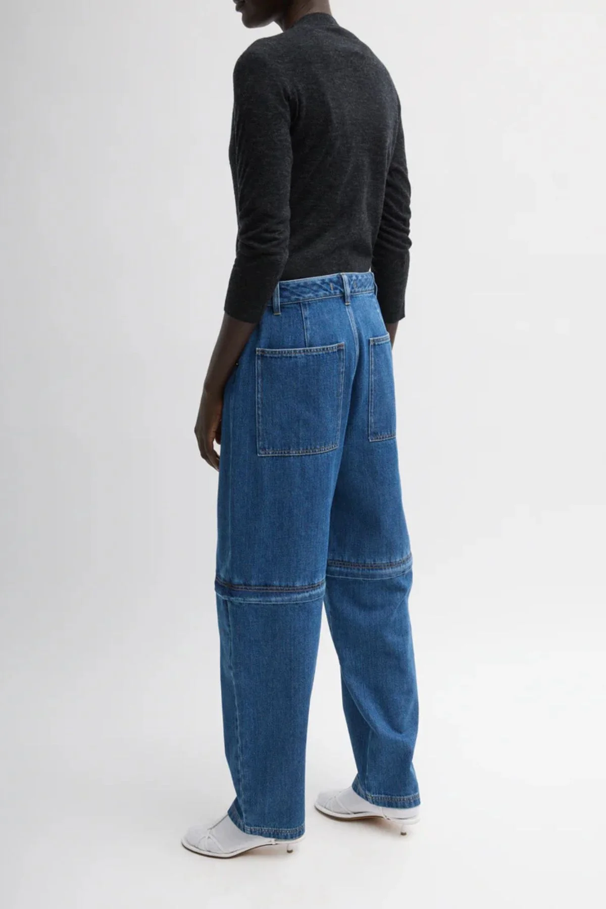 Tibi Lars Denim Convertible Jean - Classic Blue - Image 2