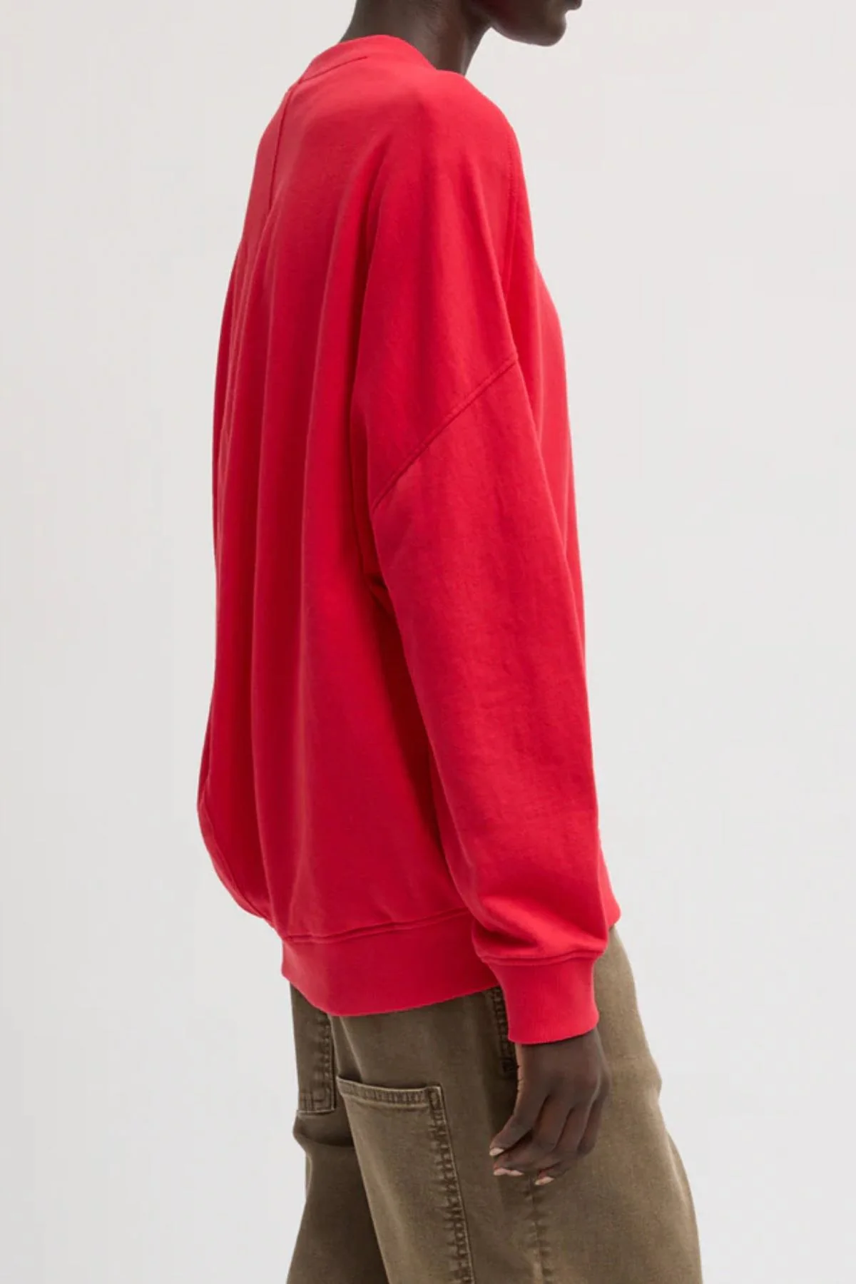 Tibi Lightweight Crewneck Sweatshirt - Red - Image 2