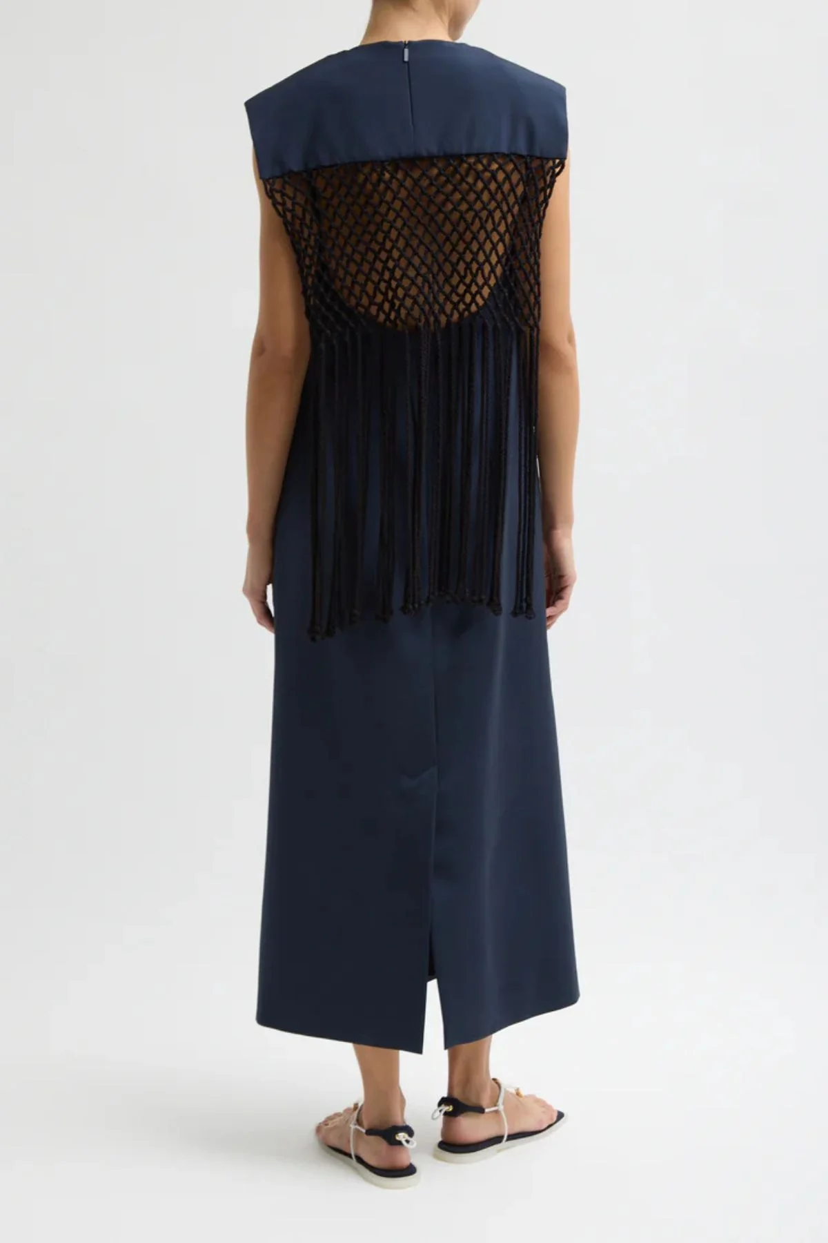 Tibi Stretch Macrame Dress - Dark Navy - Image 2