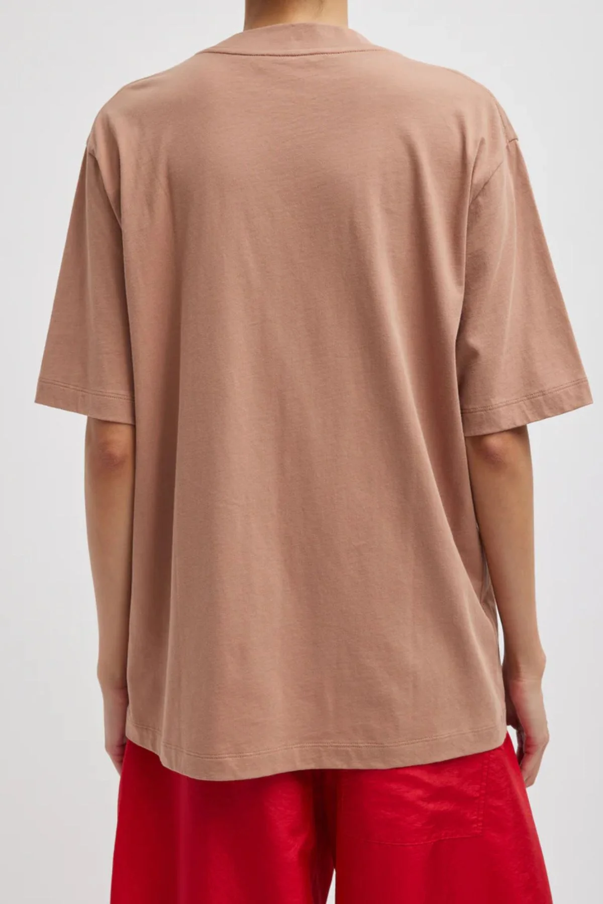 Tibi Mock Neck Unisex T-Shirt - Butterscotch - Image 2