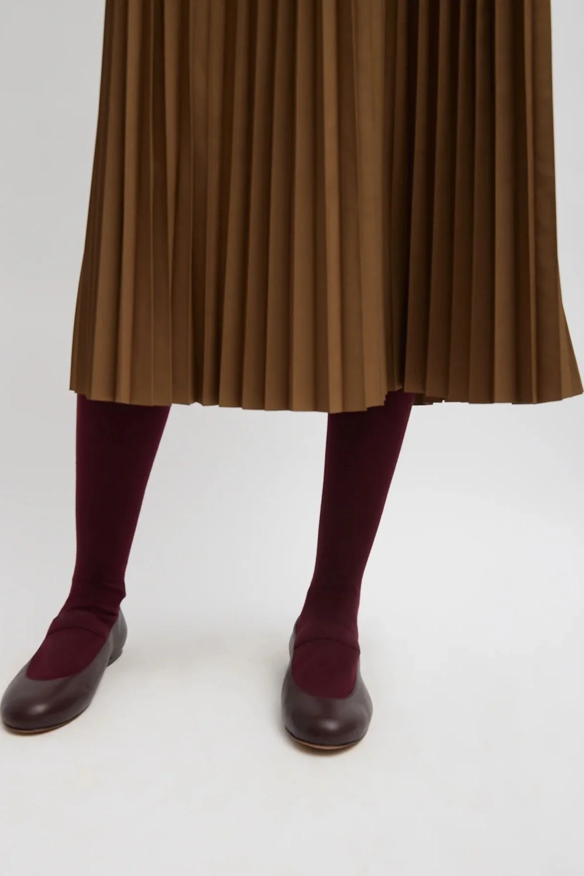 Tibi Nylon Pleating Sunray Pull on Skirt - Loden - Image 3