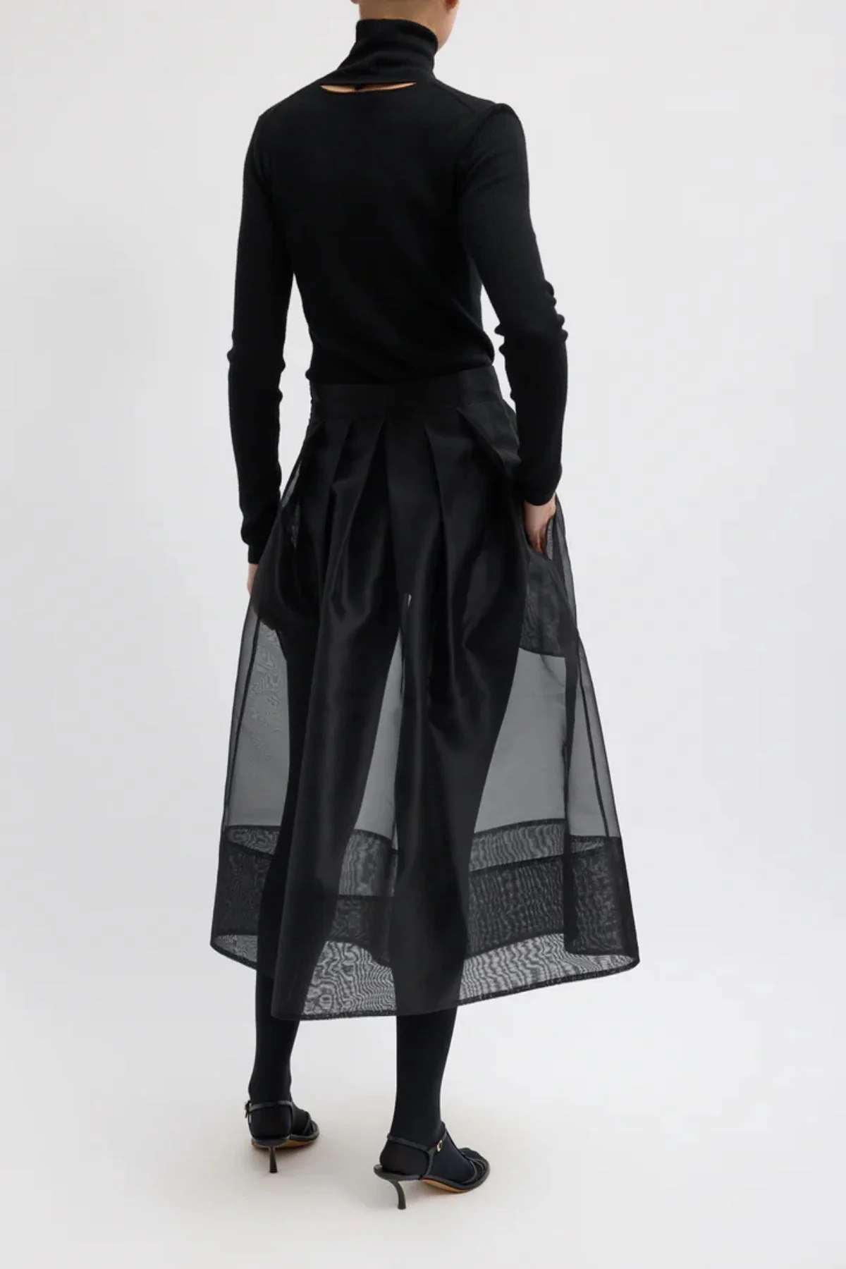 Tibi Organza Full Skirt - Black - Image 3