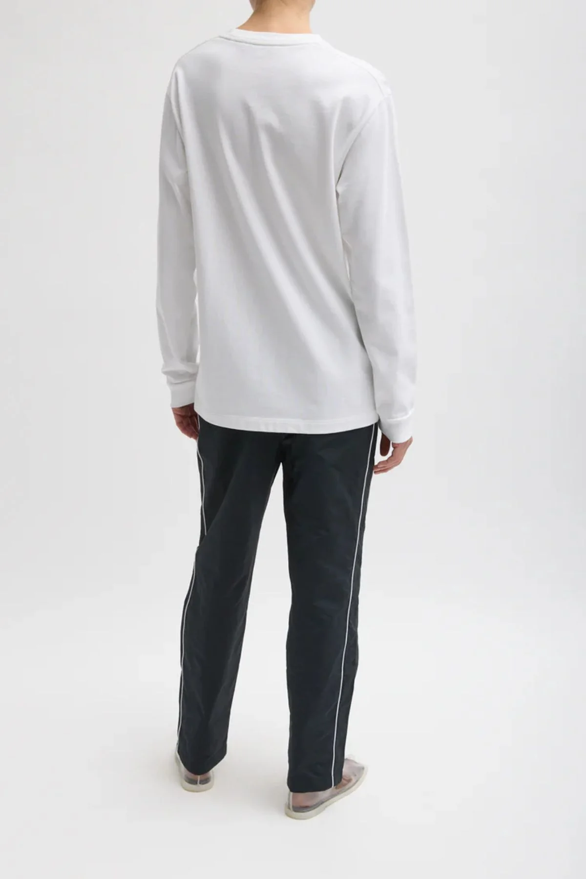 Tibi Perfect Unisex Long Sleeve T - White - Image 3