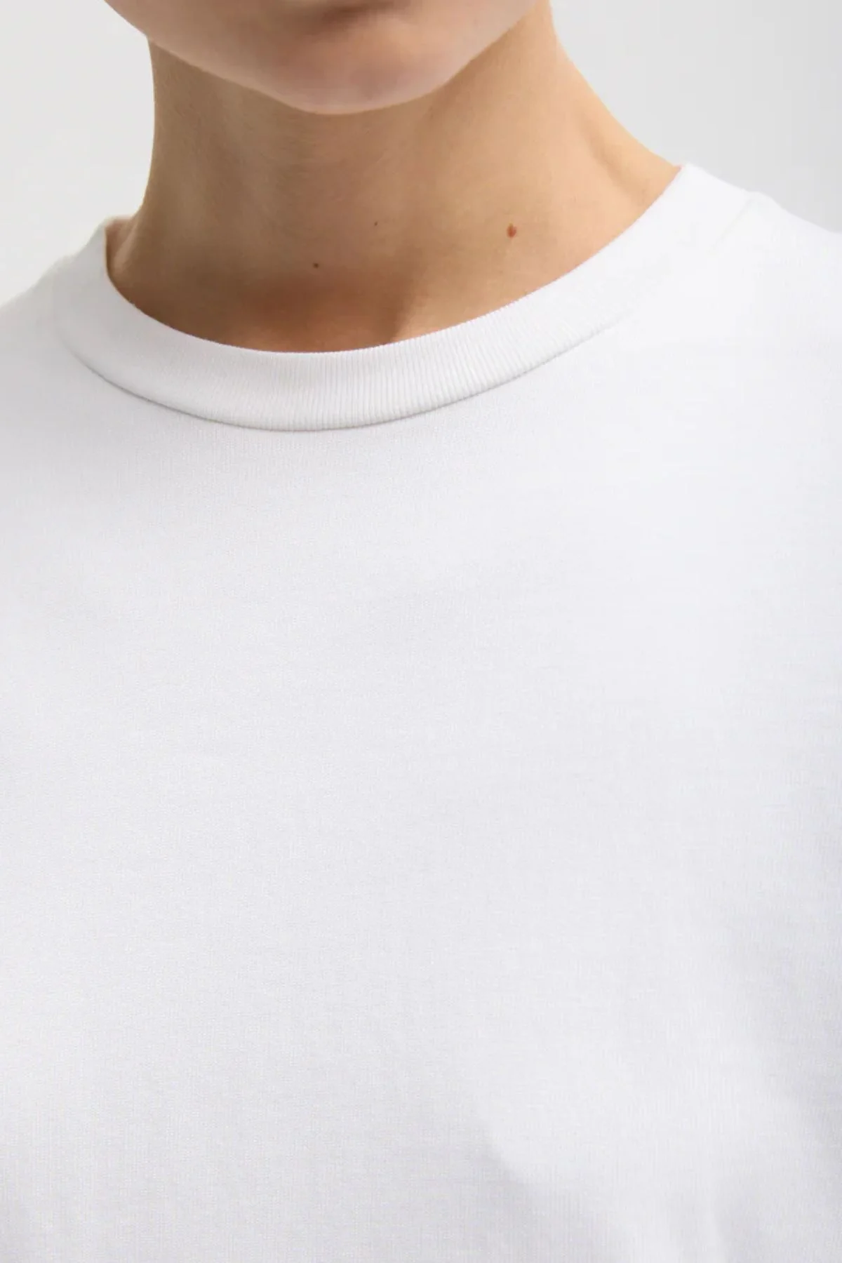 Tibi Perfect Unisex Long Sleeve T - White - Image 4