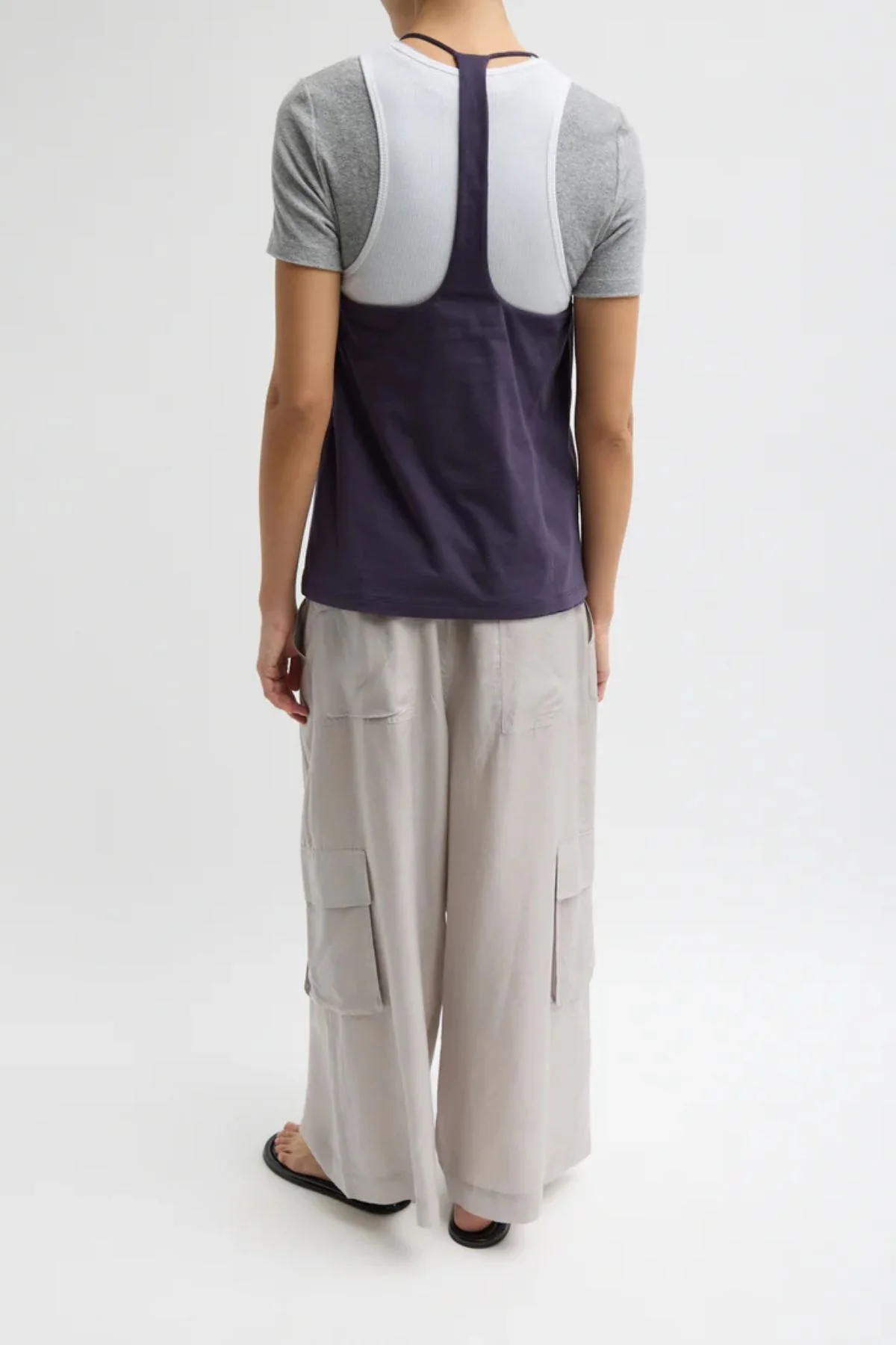 Tibi Racerback Tank - Eggplant - Image 3