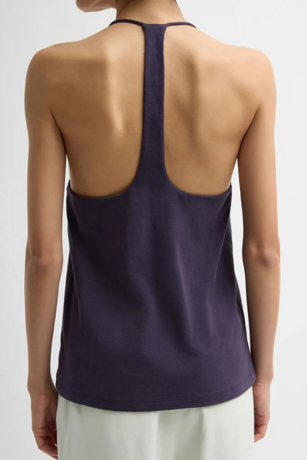 Tibi Racerback Tank - Eggplant - Image 4
