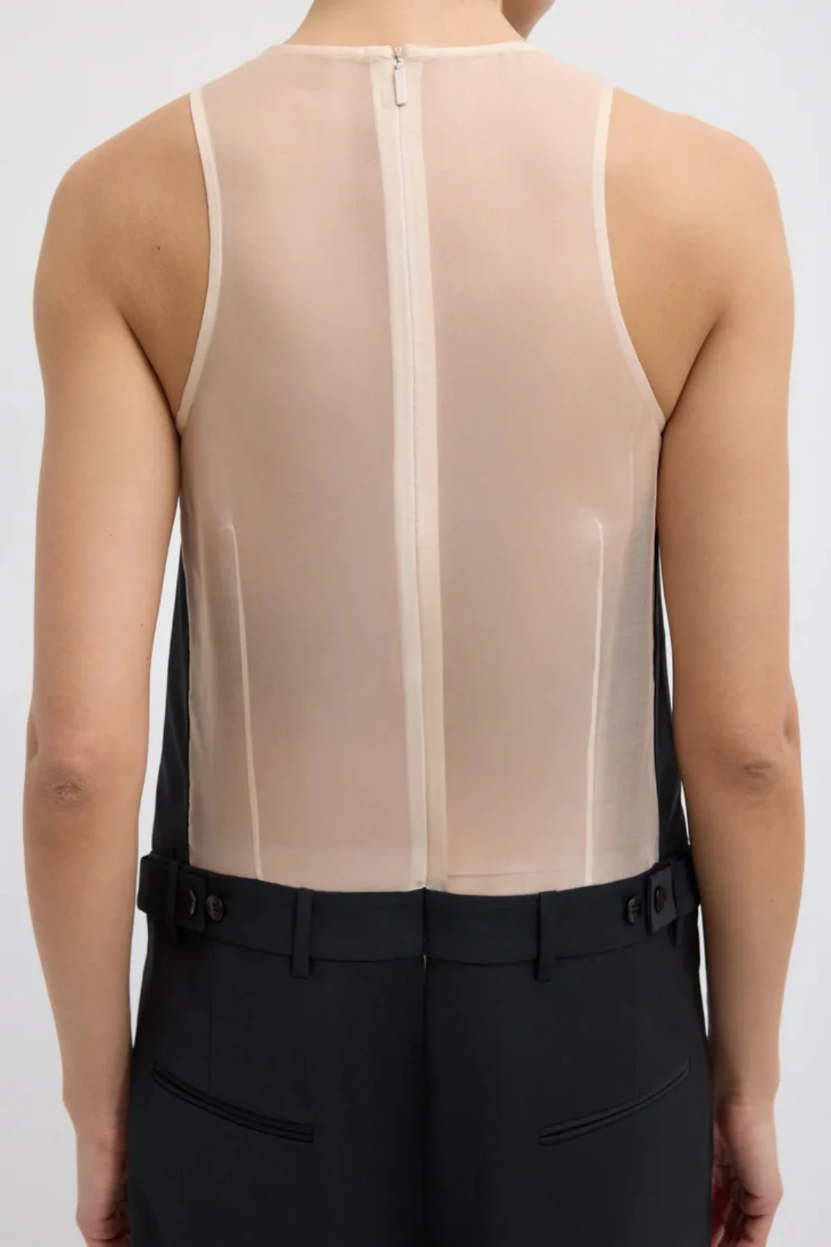 Tibi Recycled Tropical Wool Jumpsuit - Black - Image 5