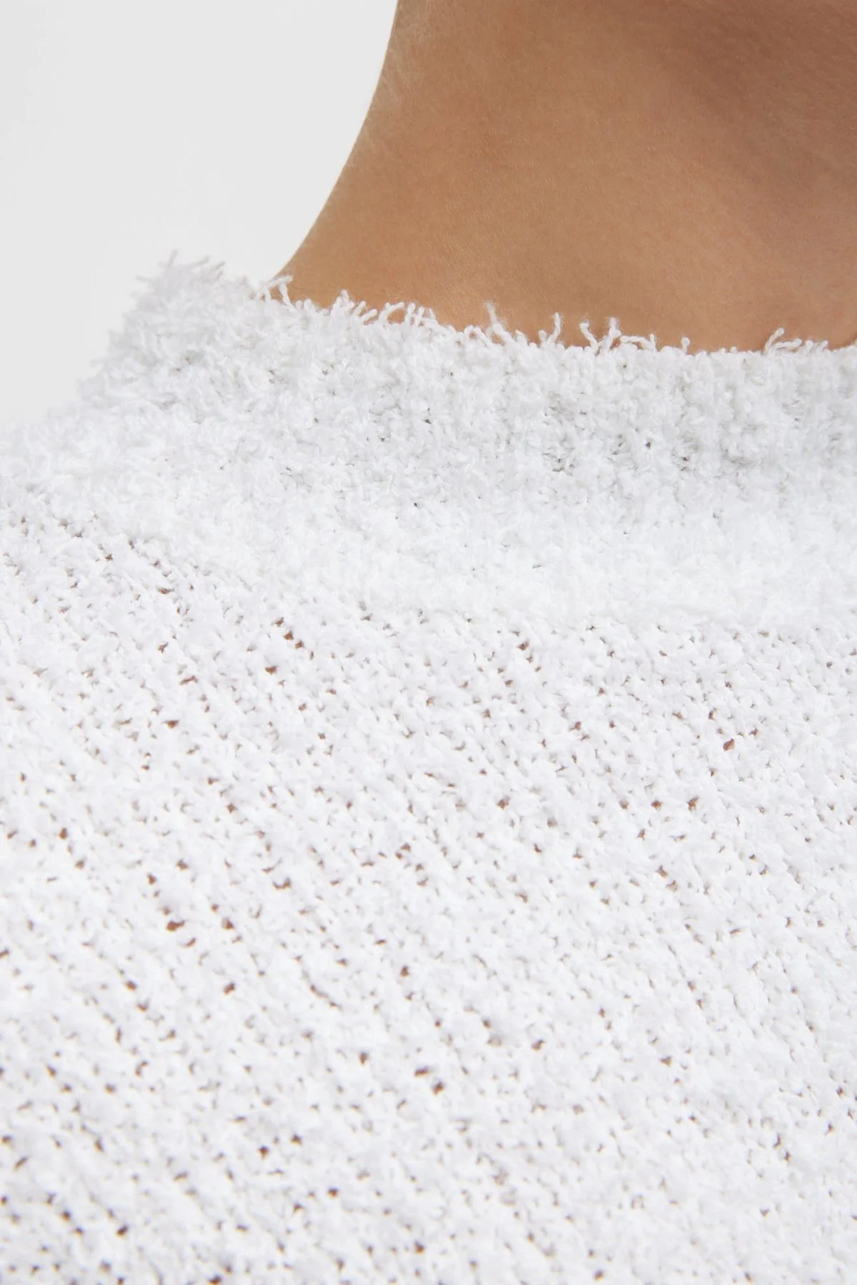 Tibi Serviette Crewneck Easy Pullover - Optic White - Image 3